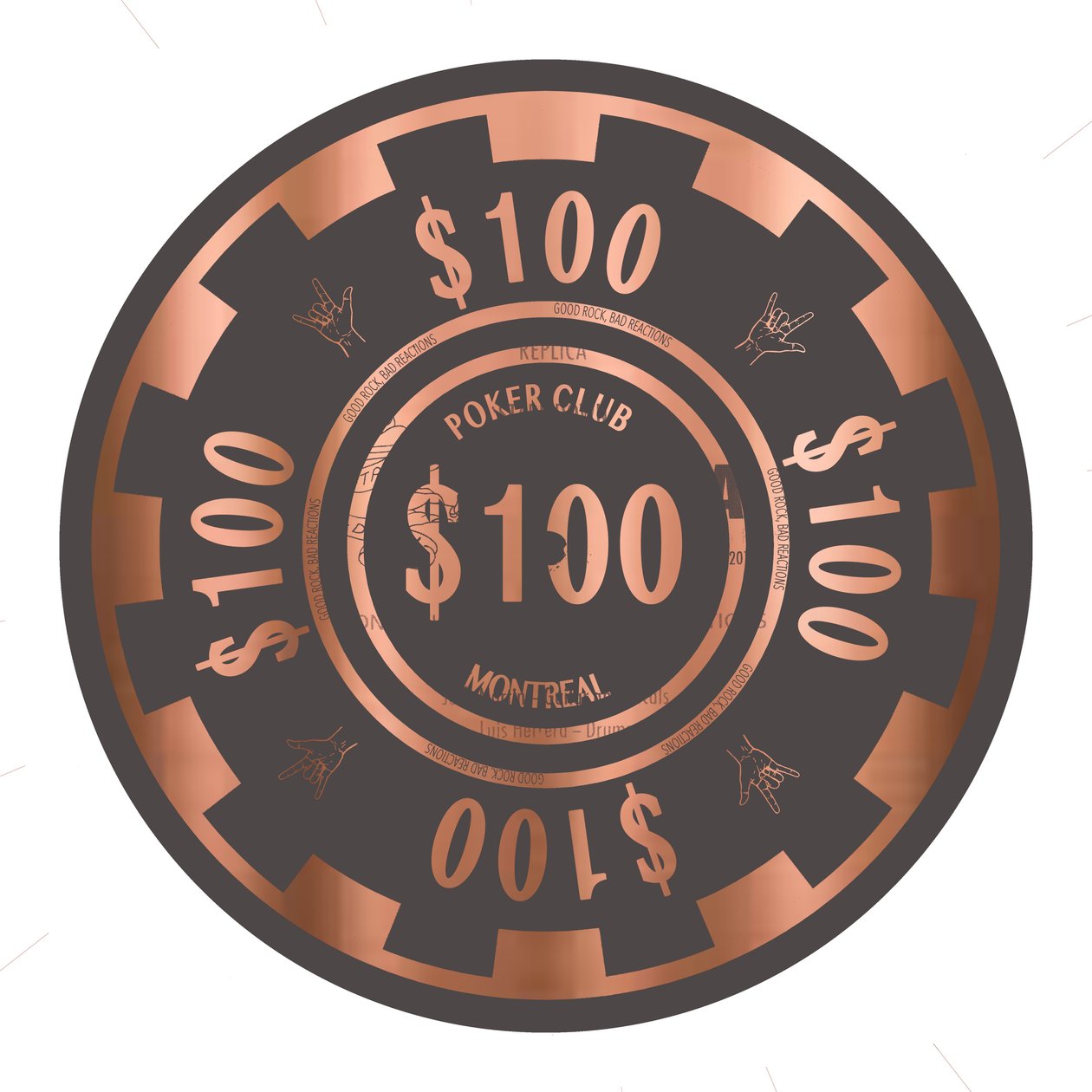 PokerChip 100 dollaria, 2015, digitaalinen tekijältä Francois Domain