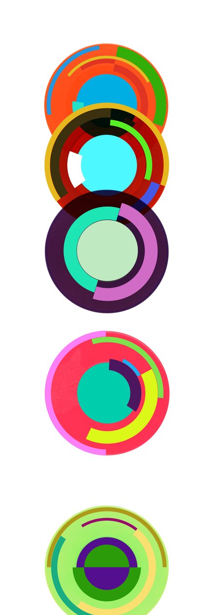Totem (Tribute to Sonia Delaunay), 2015, silkkipainatus vinyylille tekijältä Francois Domain