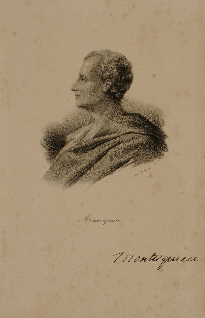 Charles Louis de Secondat, paroni de Montesquieu (1689-1755). tekijältä Francois Seraphin Delpech