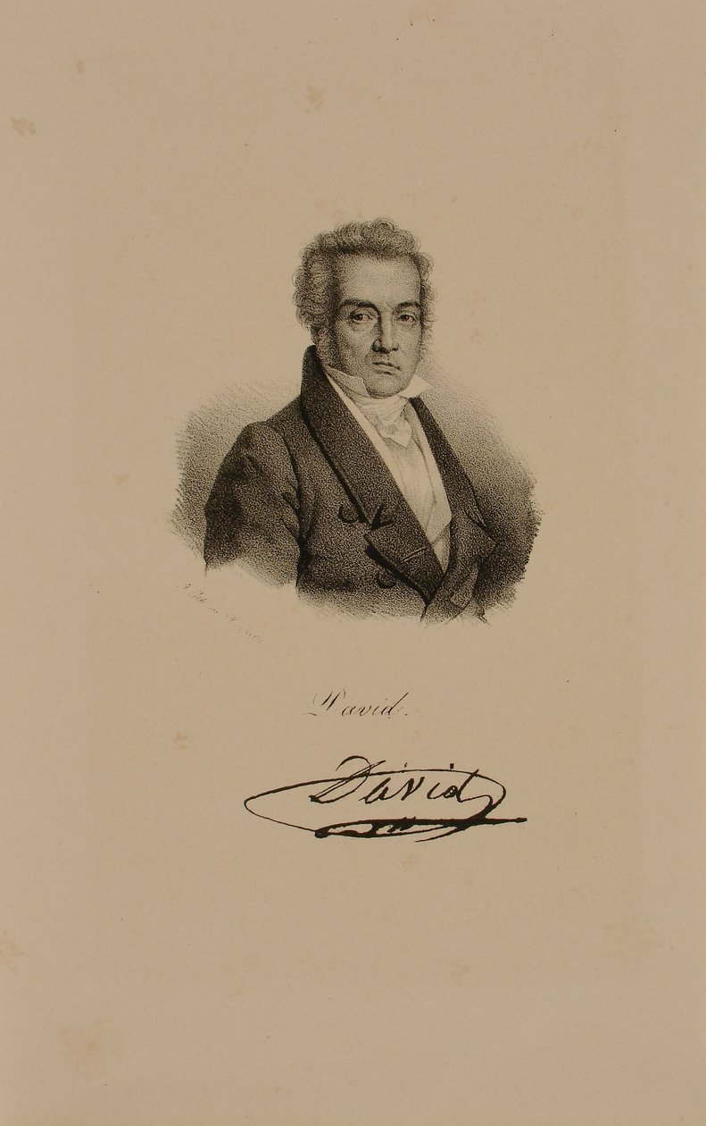 Jacques Louis David (1748-1825) tekijältä Francois Seraphin Delpech
