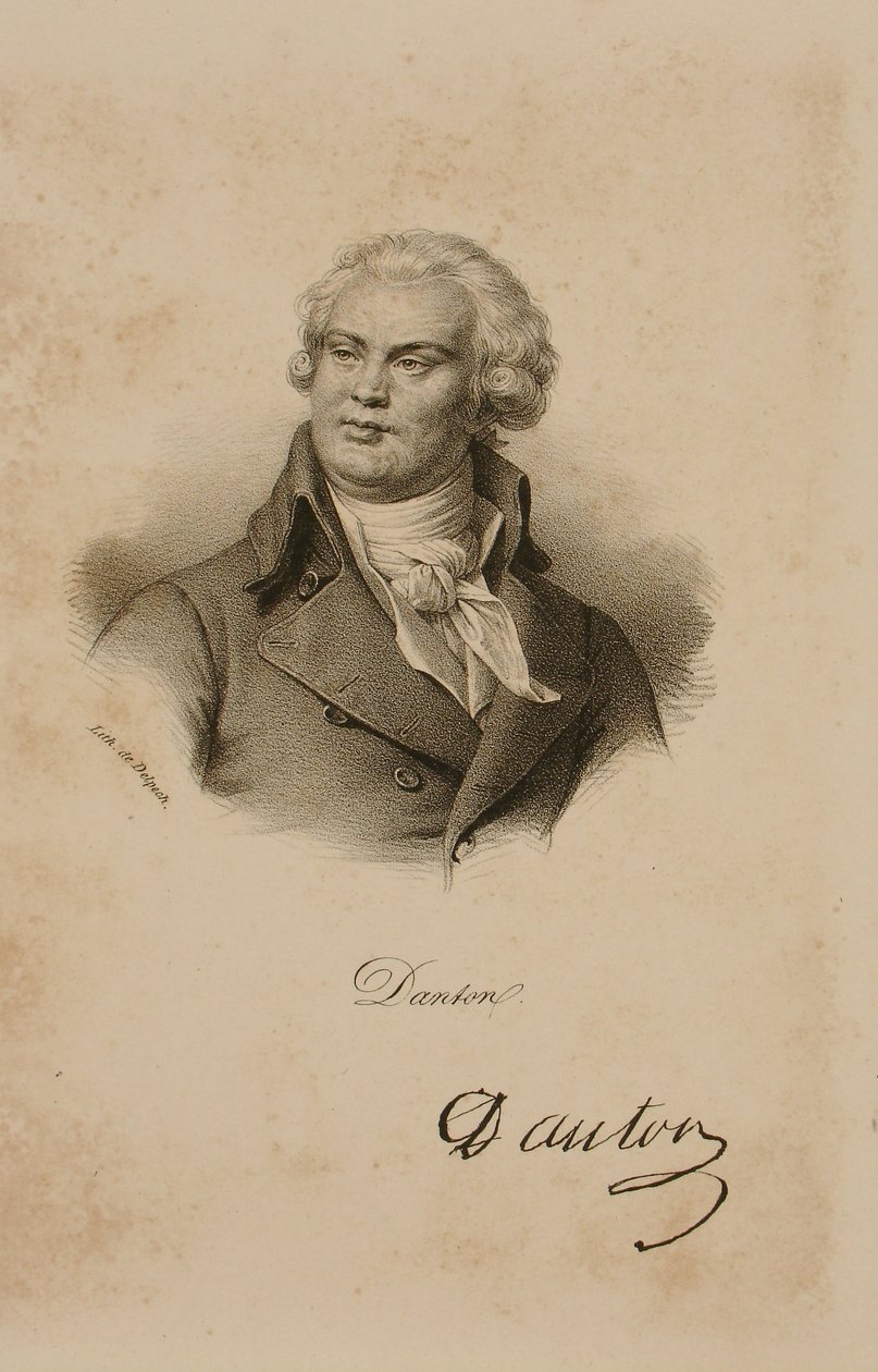 Muotokuva Georges Dantonista (1759-94) tekijältä Francois Seraphin Delpech