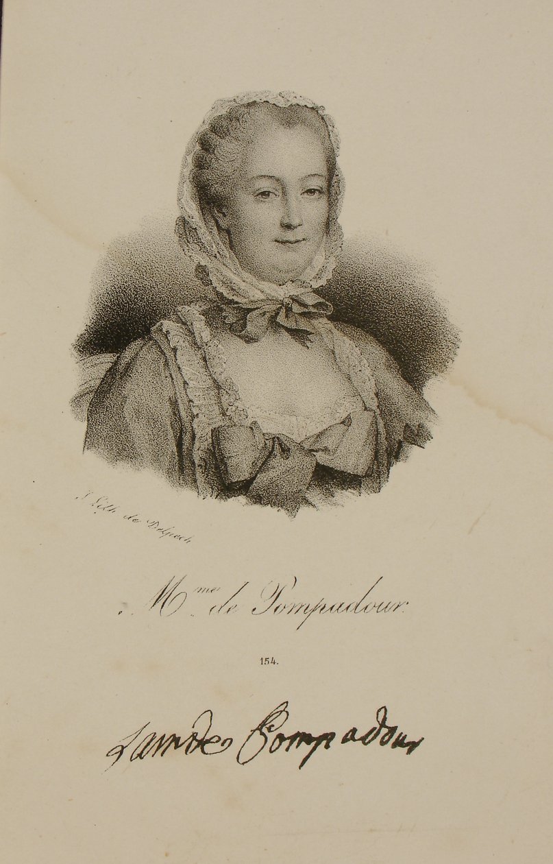 Markiisi de Pompadourin muotokuva (1721-64) tekijältä Francois Seraphin Delpech