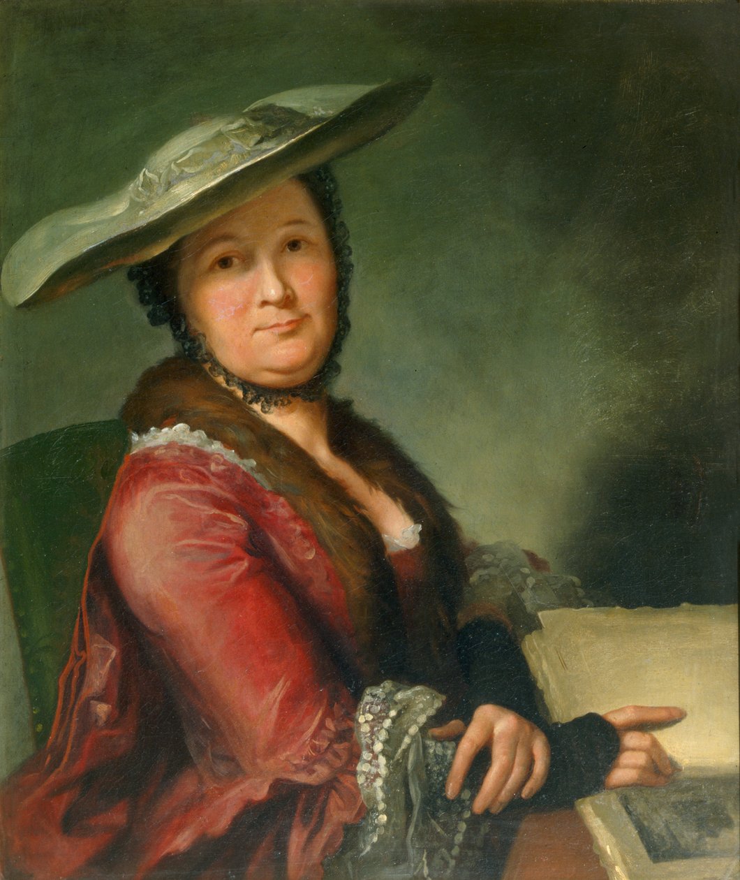 Madame Roubiliac, noin 1760 tekijältä Francois Vispre