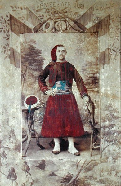 Zouave, n. 1870 (väri litho) tekijältä Francois Hippolyte Lalaisse
