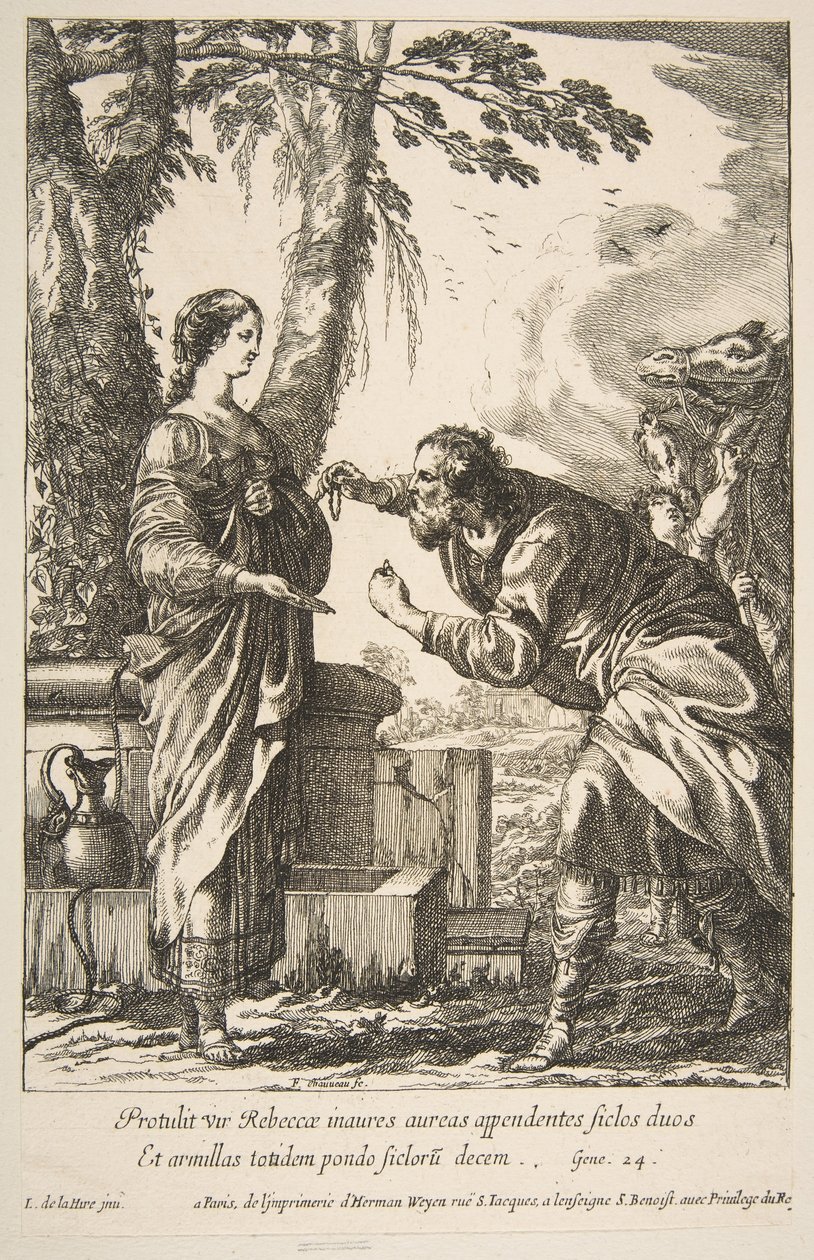 Rebecca ja Eliezer. tekijältä Francois Chauveau