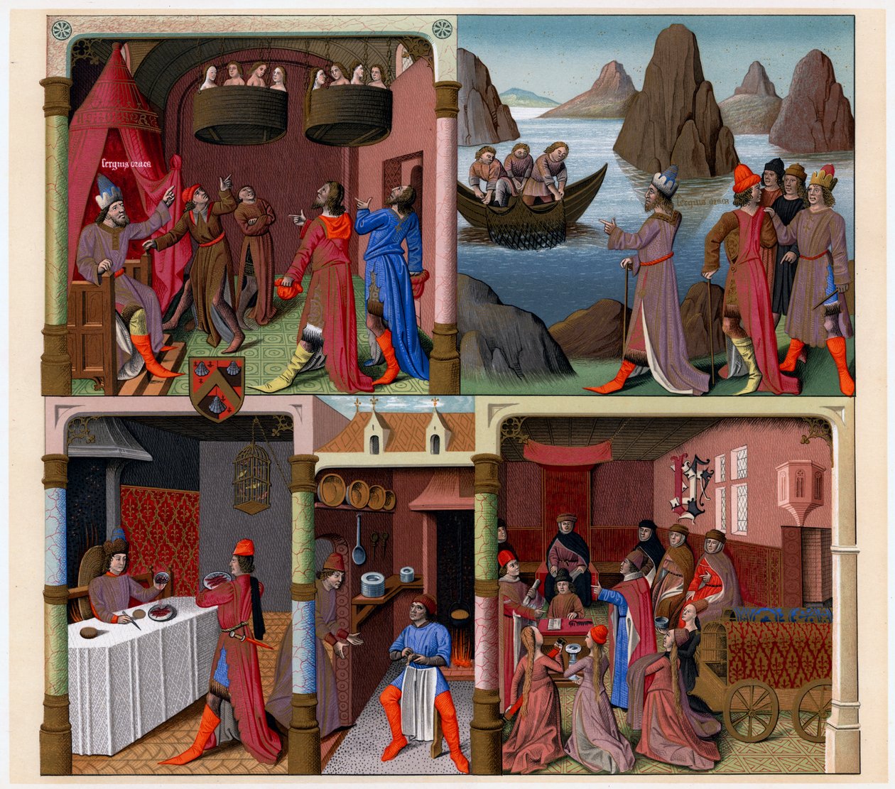 Sergius Orata ja muut roomalaiset, 1473-1480. tekijältä Francois Fouquet