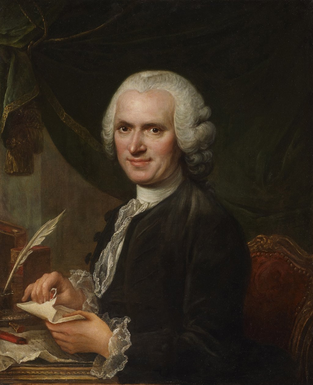 Jean-Jacques Rousseaun muotokuva 1712-1778. tekijältä Francois Guérin