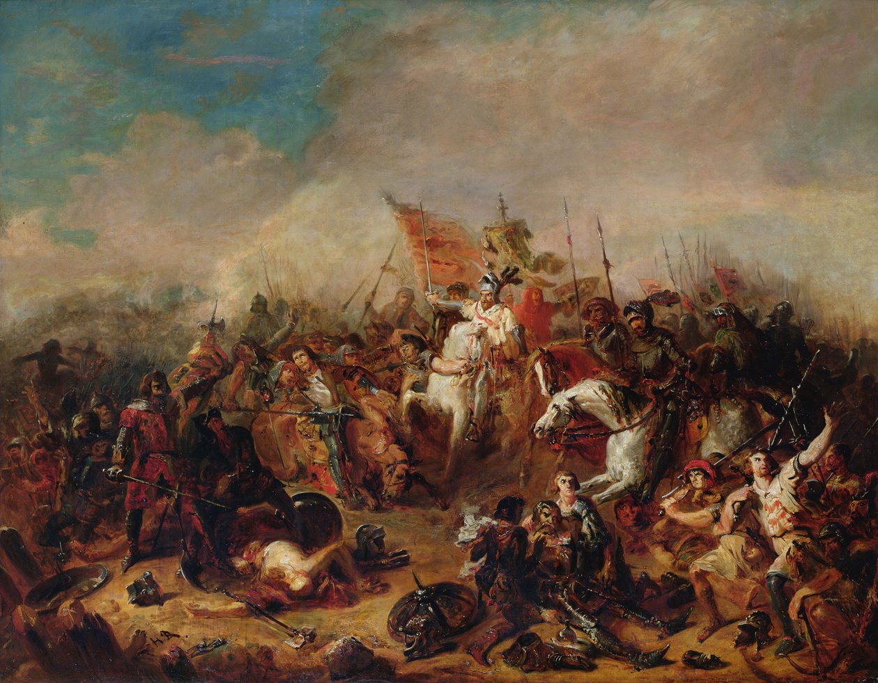 Hastingsin taistelu vuonna 1066 tekijältä Francois Hippolyte Debon