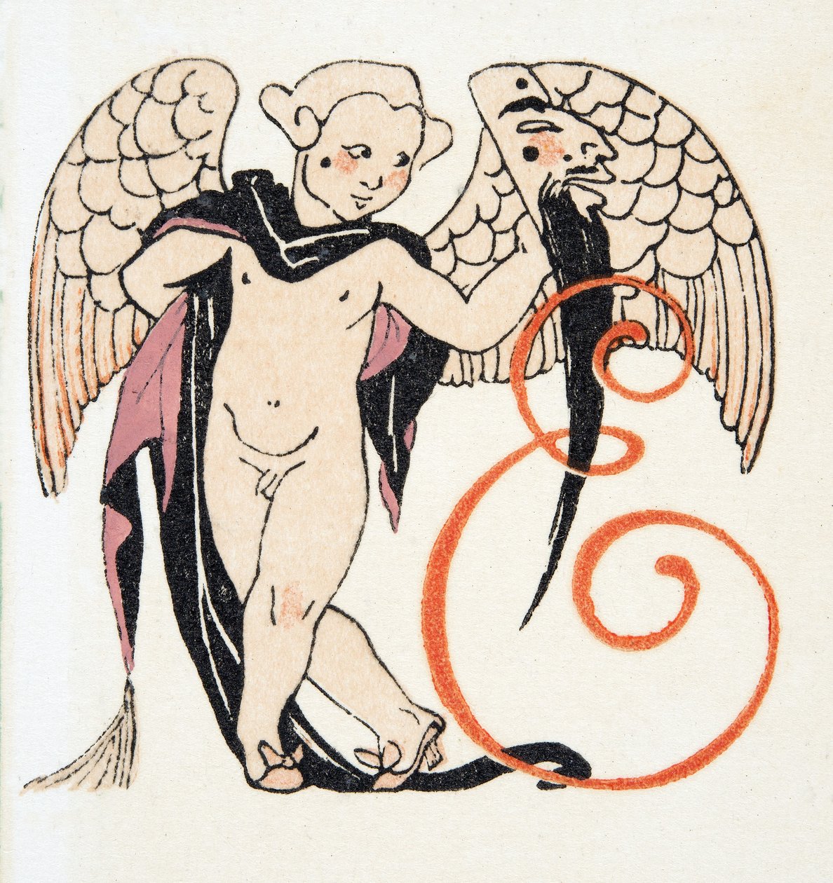 Cupid, pubi. 1922 (stensiiliprintti) tekijältä Francois Louis Schmied