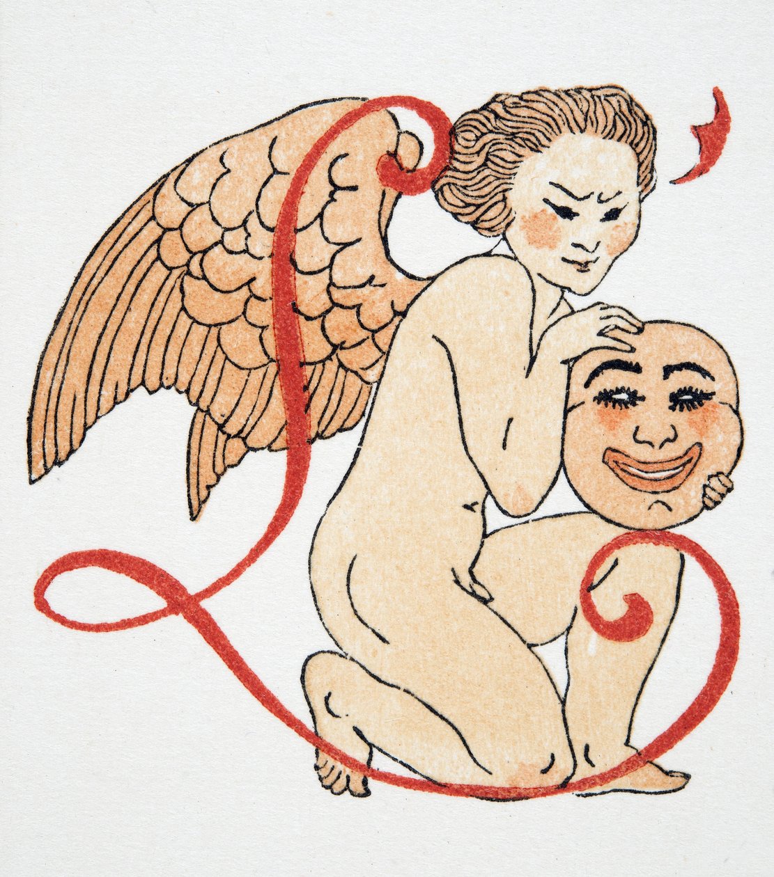 Cupid, pubi. 1922 (stensiiliprintti) tekijältä Francois Louis Schmied