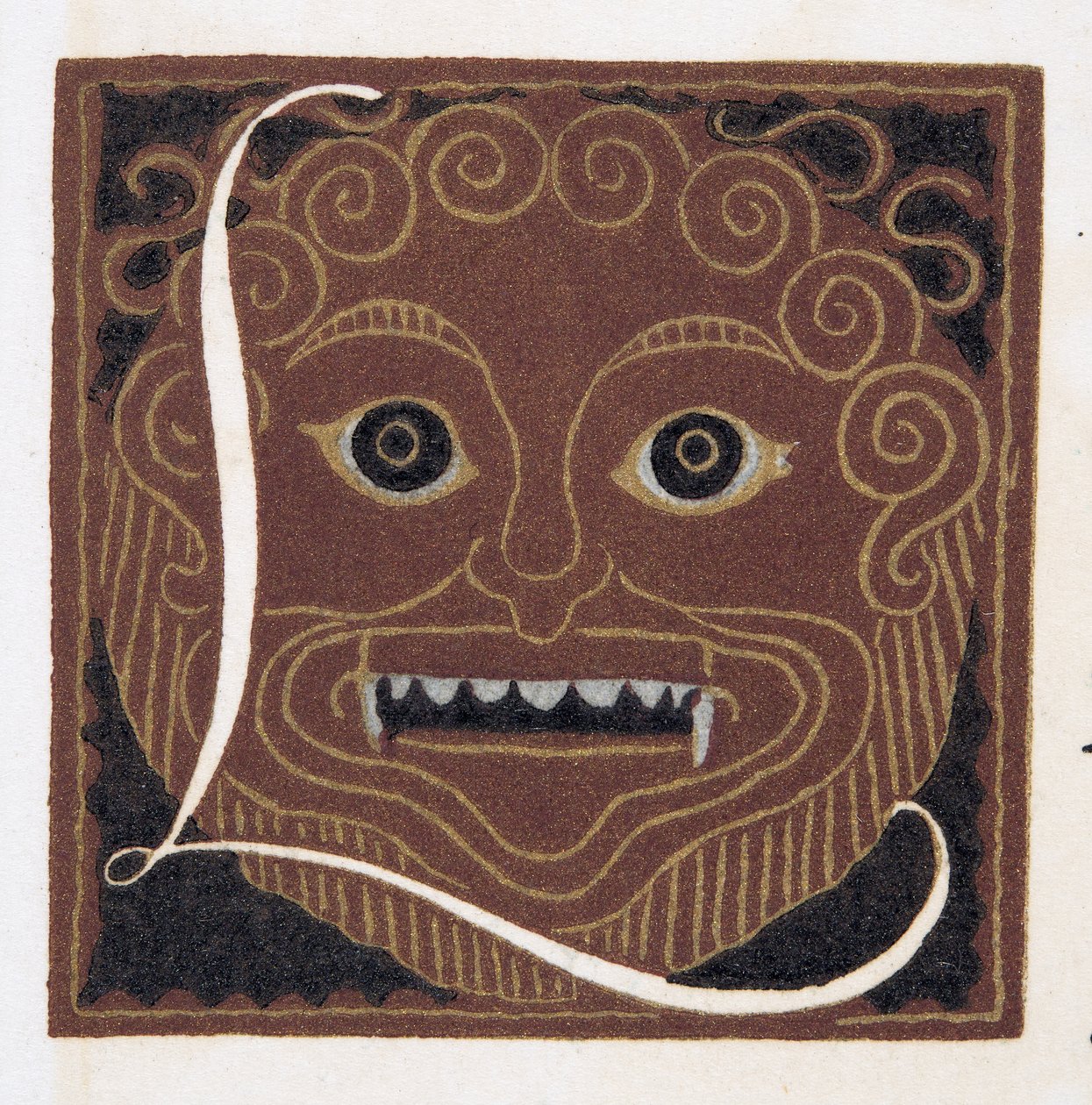 Kasvonaamio, pubi. 1922 (stensiiliprintti) tekijältä Francois Louis Schmied