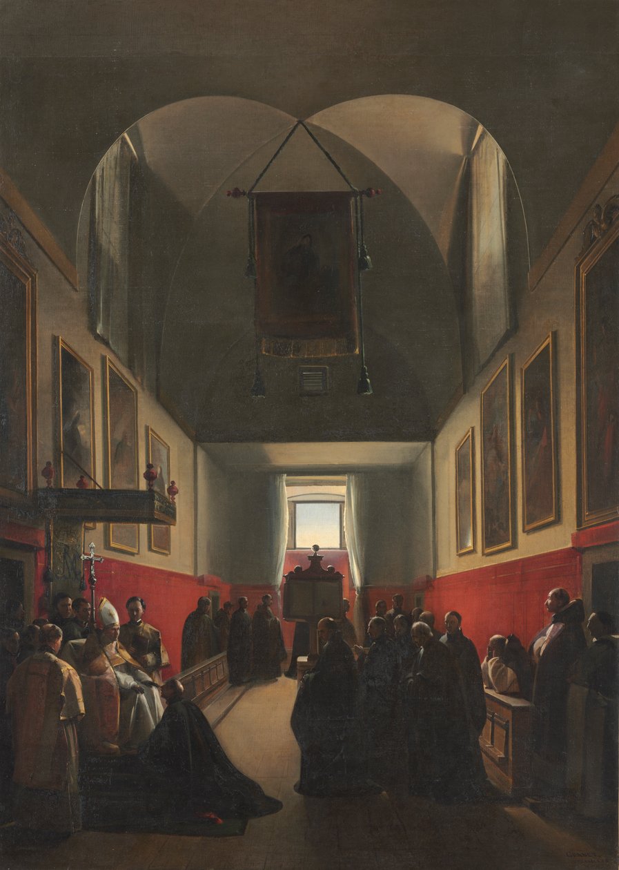 Kunnioitus piispalle tekijältä Francois Marius Granet