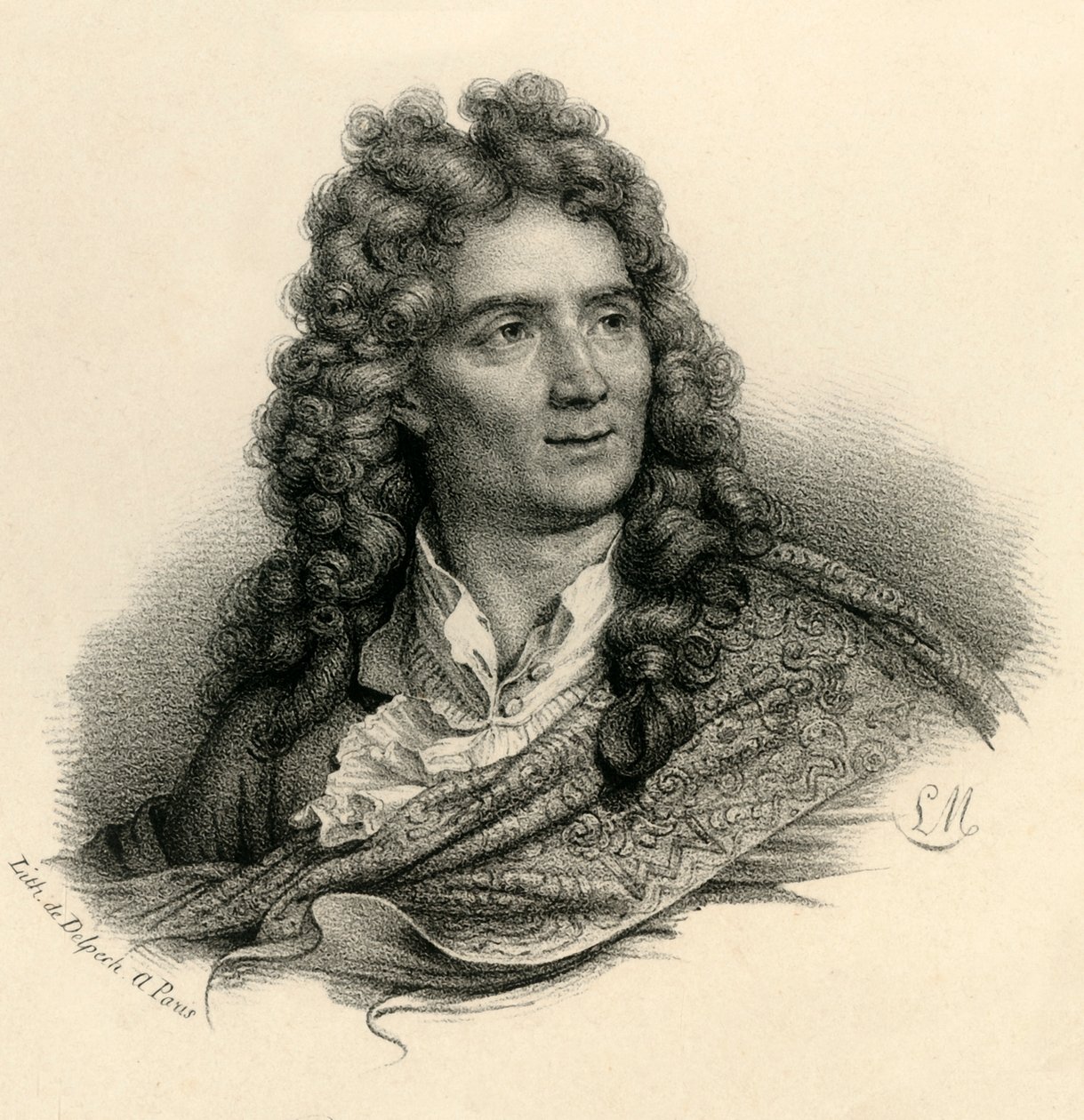 Boileau Despreaux, 1636-1711, c1830. tekijältä Francois Seraphin Delpech