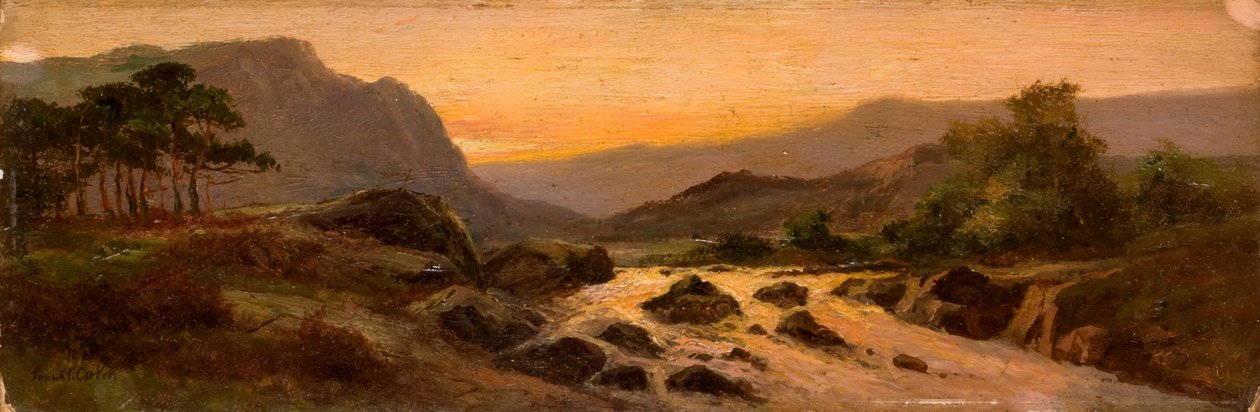 Auringonlasku, Rocky Stream tekijältä Frank Thomas Carter