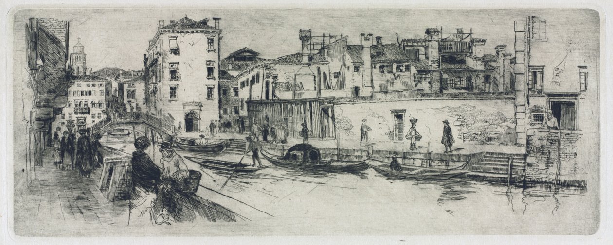San Trovasson kanava, Venetsia, 1883. tekijältä Frank Duveneck