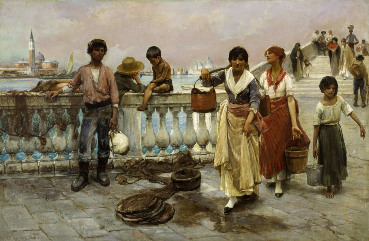 Water Carriers, Venetsia, 1884. tekijältä Frank Duveneck