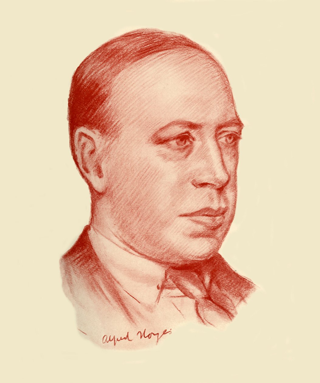"Alfred Noyes", 1928. tekijältä Frank E Slater
