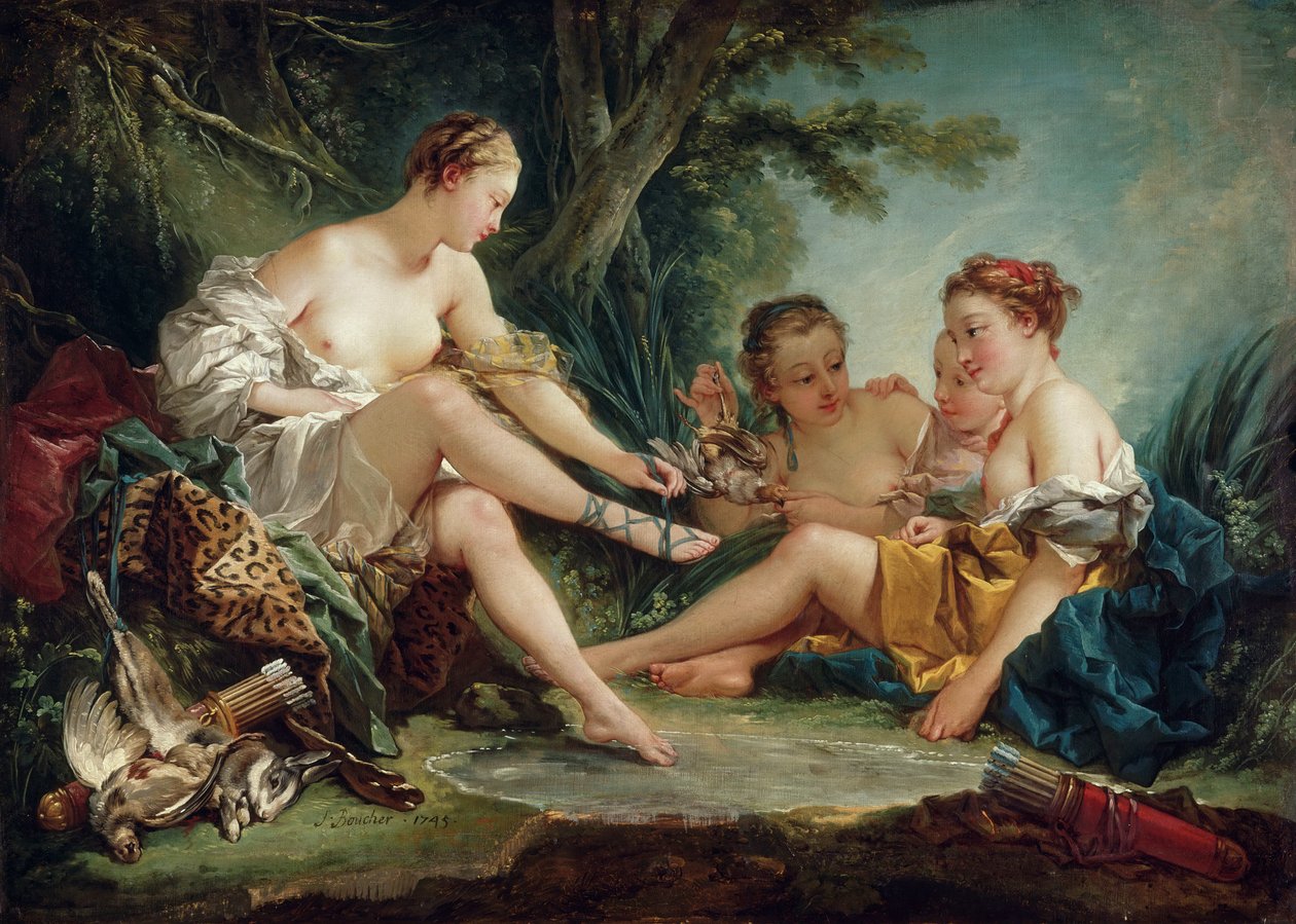 Diana metsästyksen jälkeen tekijältä François Boucher