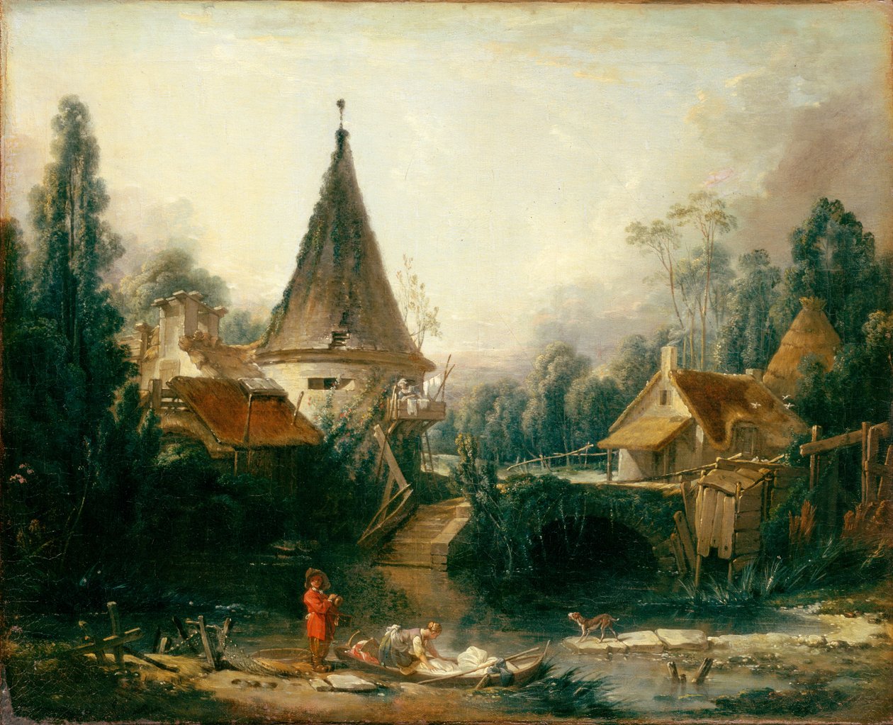 Paysage près de Beauvais tekijältä François Boucher