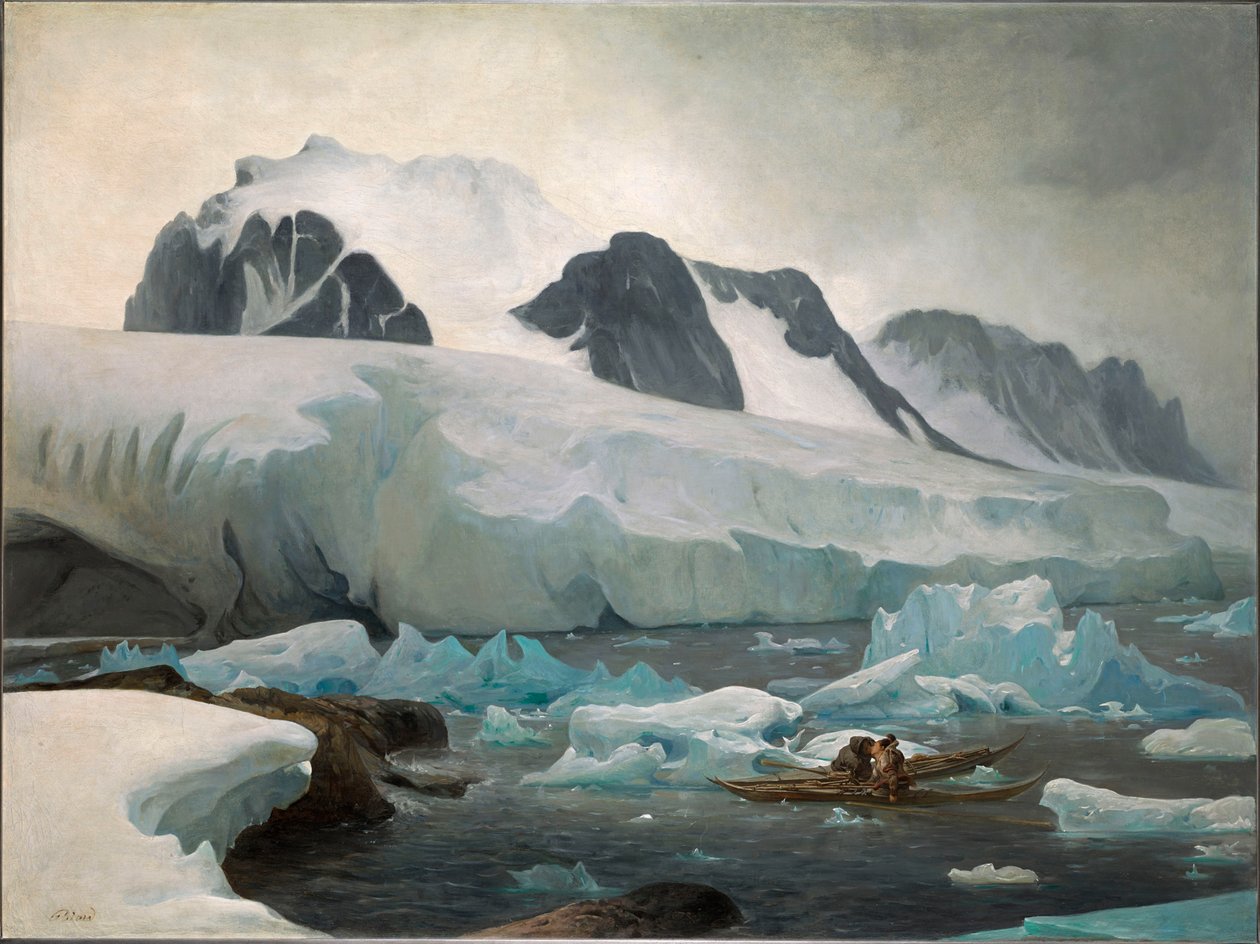 Eskimokajakit, suudelma, 1842. tekijältä François August Biard