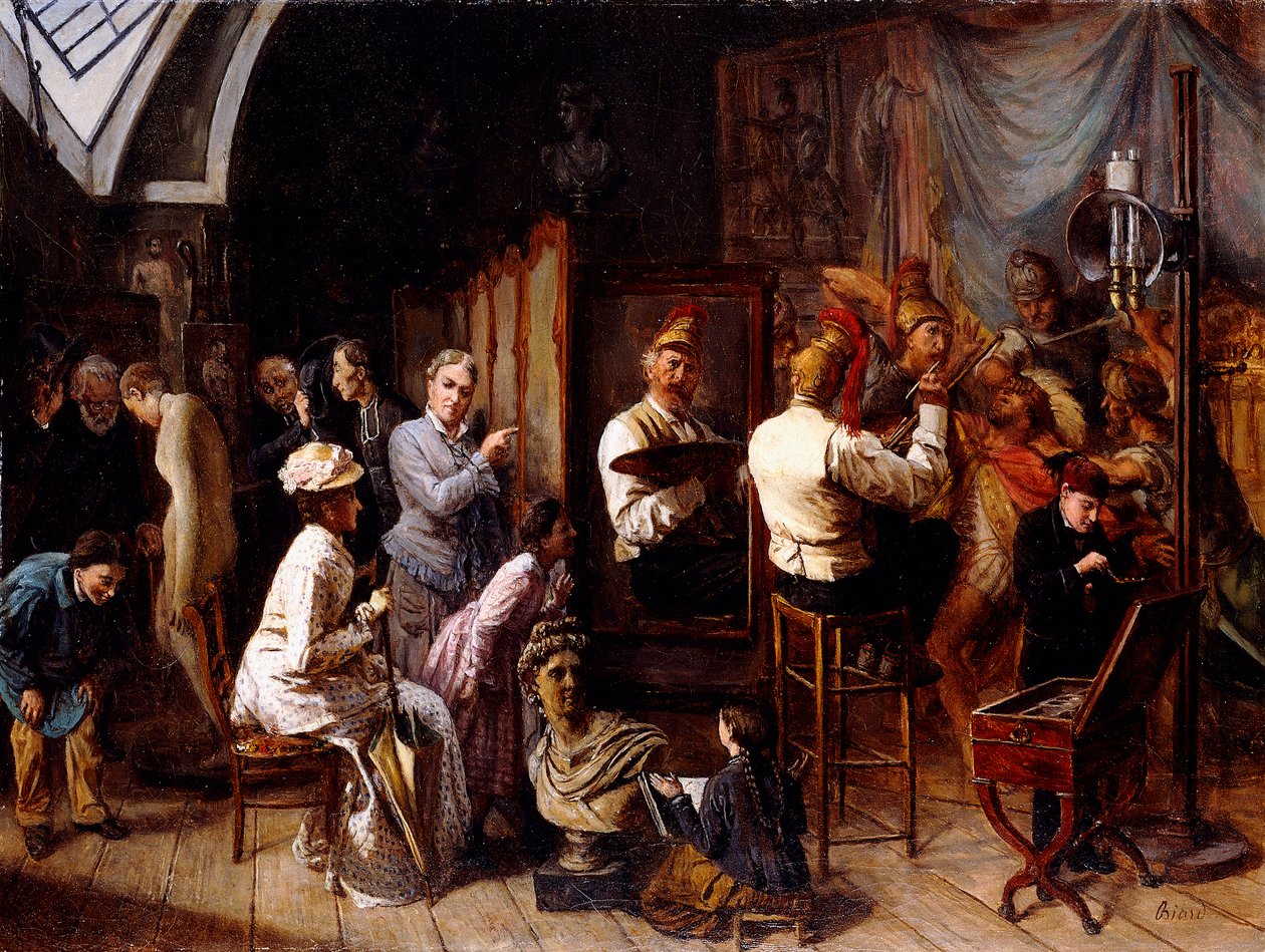 Taiteilijan studio, tekijältä François Auguste Biard