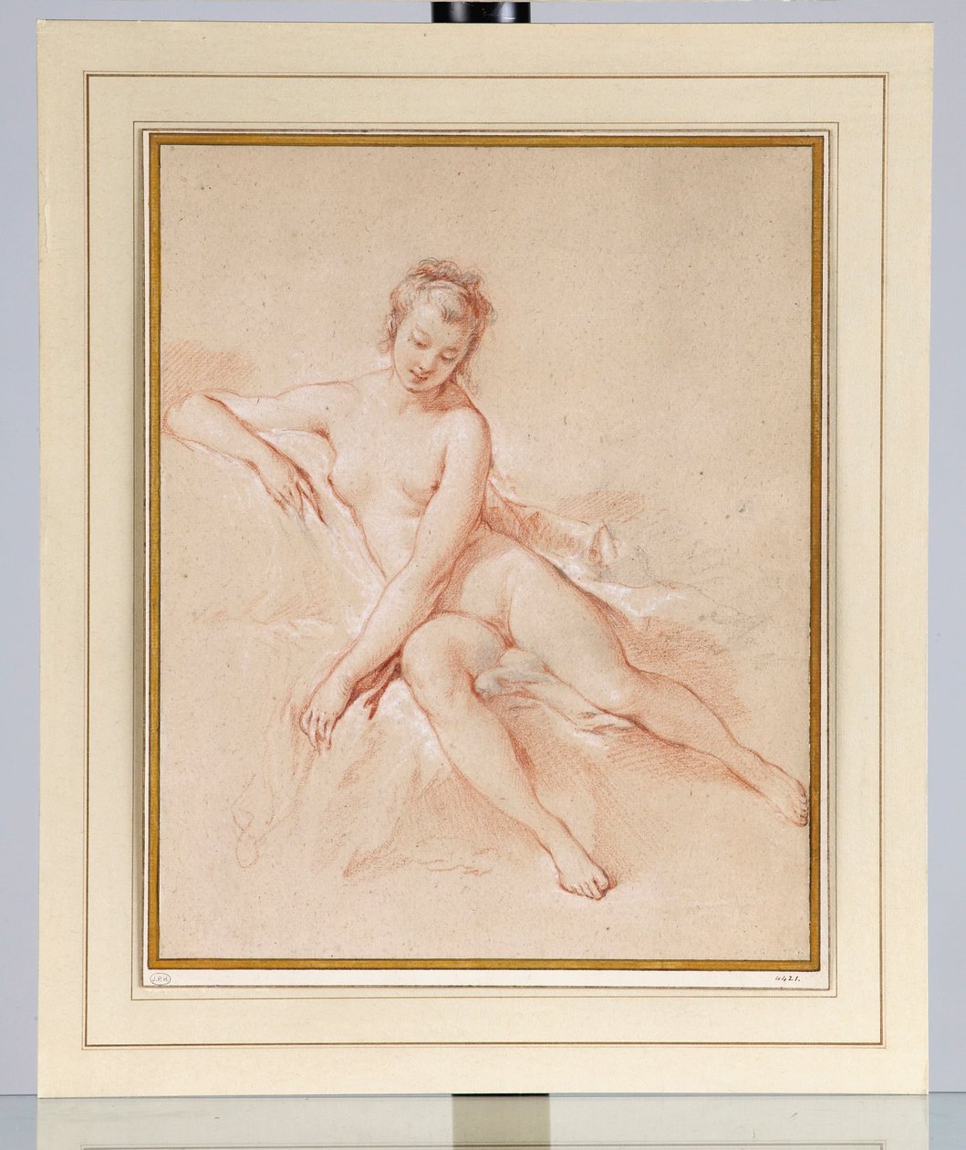 Istuva nainen alaston tekijältä François Boucher