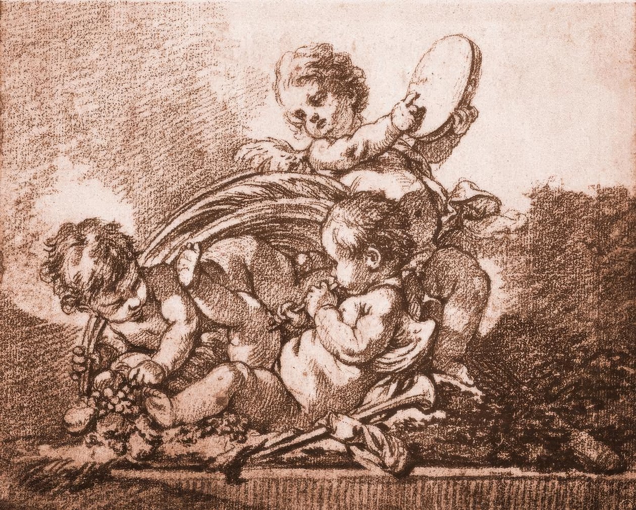 Allegorie auf den Herbst tekijältä François Boucher