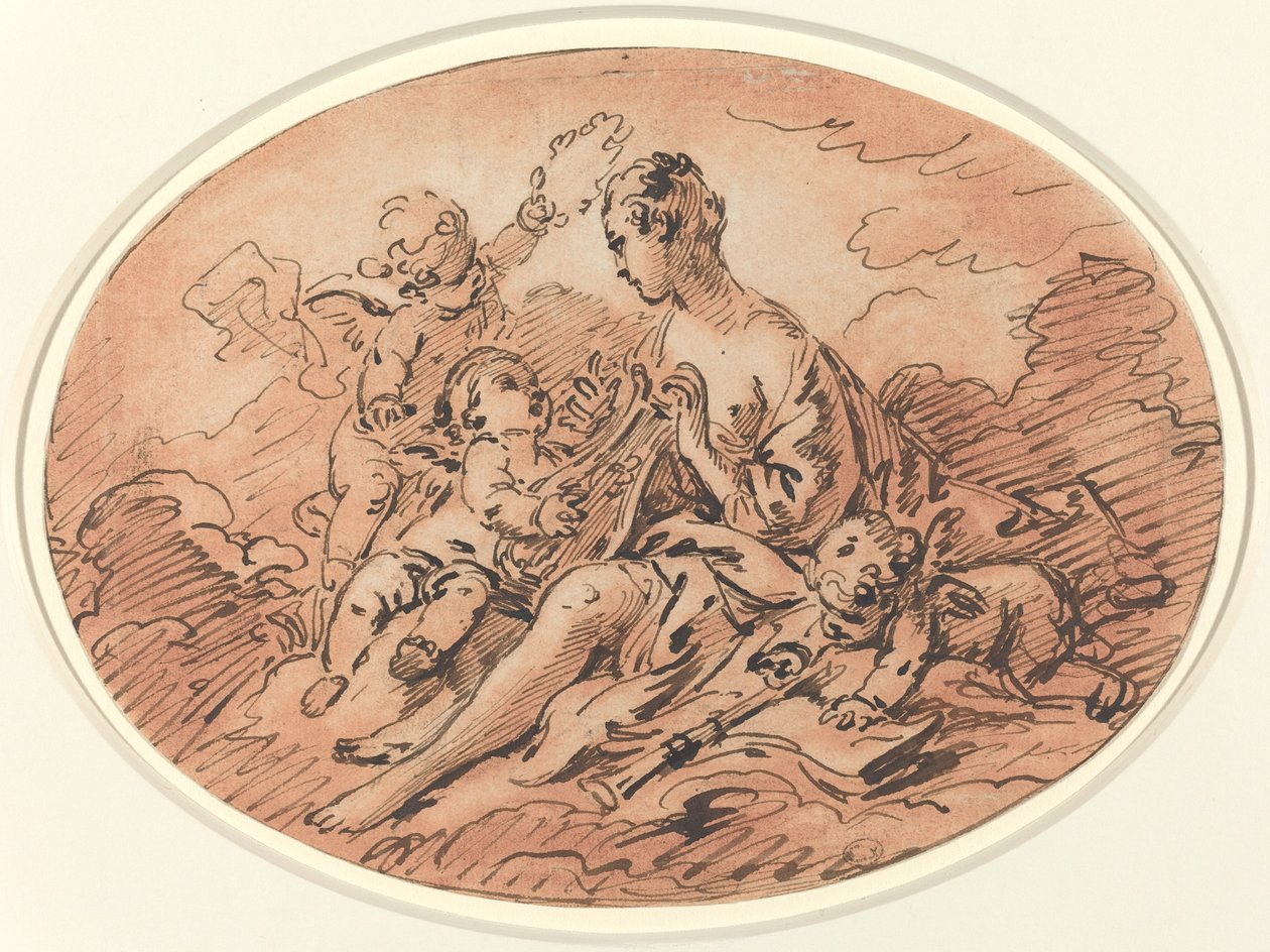 Musiikin allegoria tekijältä François Boucher