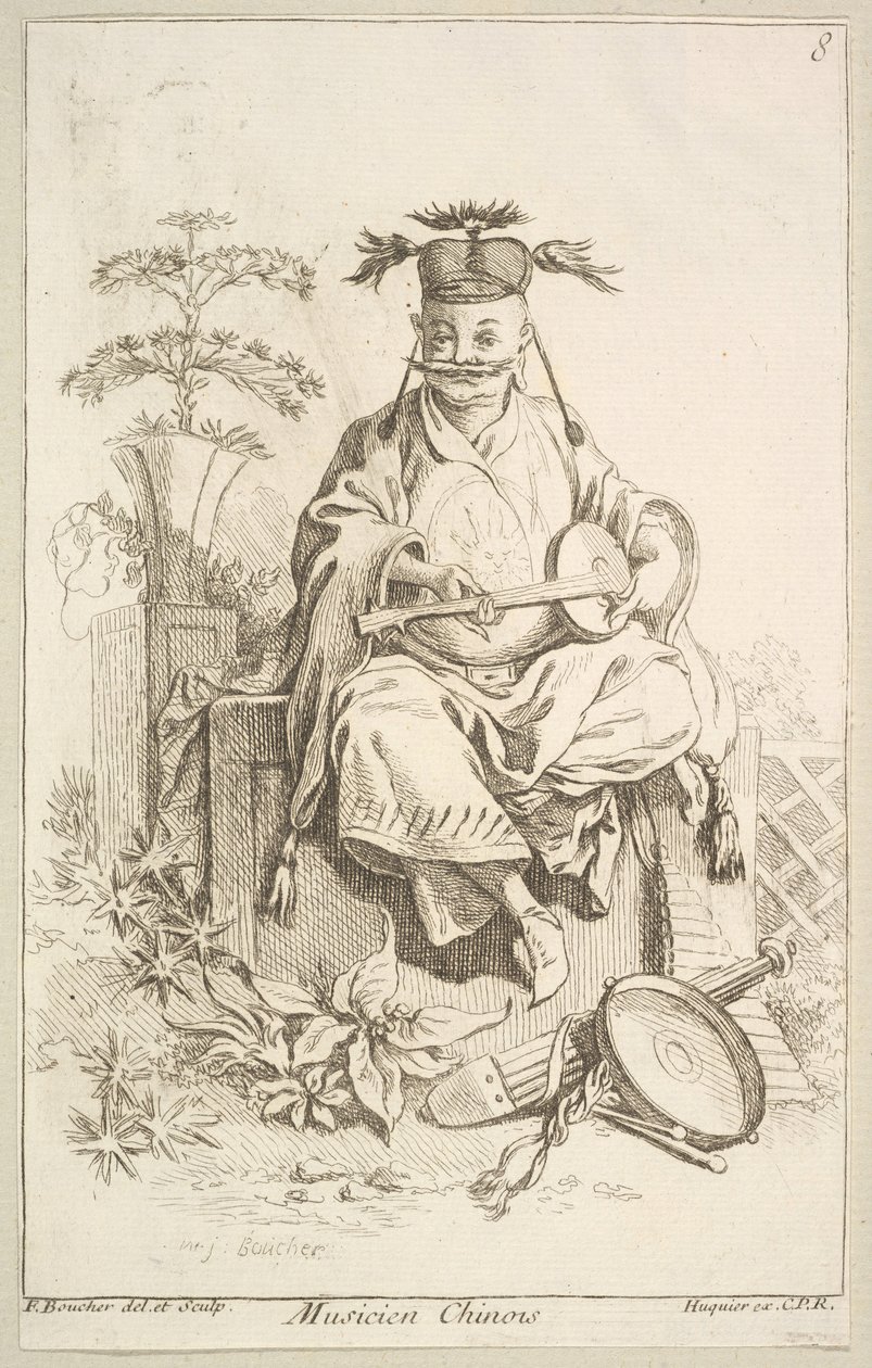 Kiinalainen muusikko, 1738-45. tekijältä François Boucher