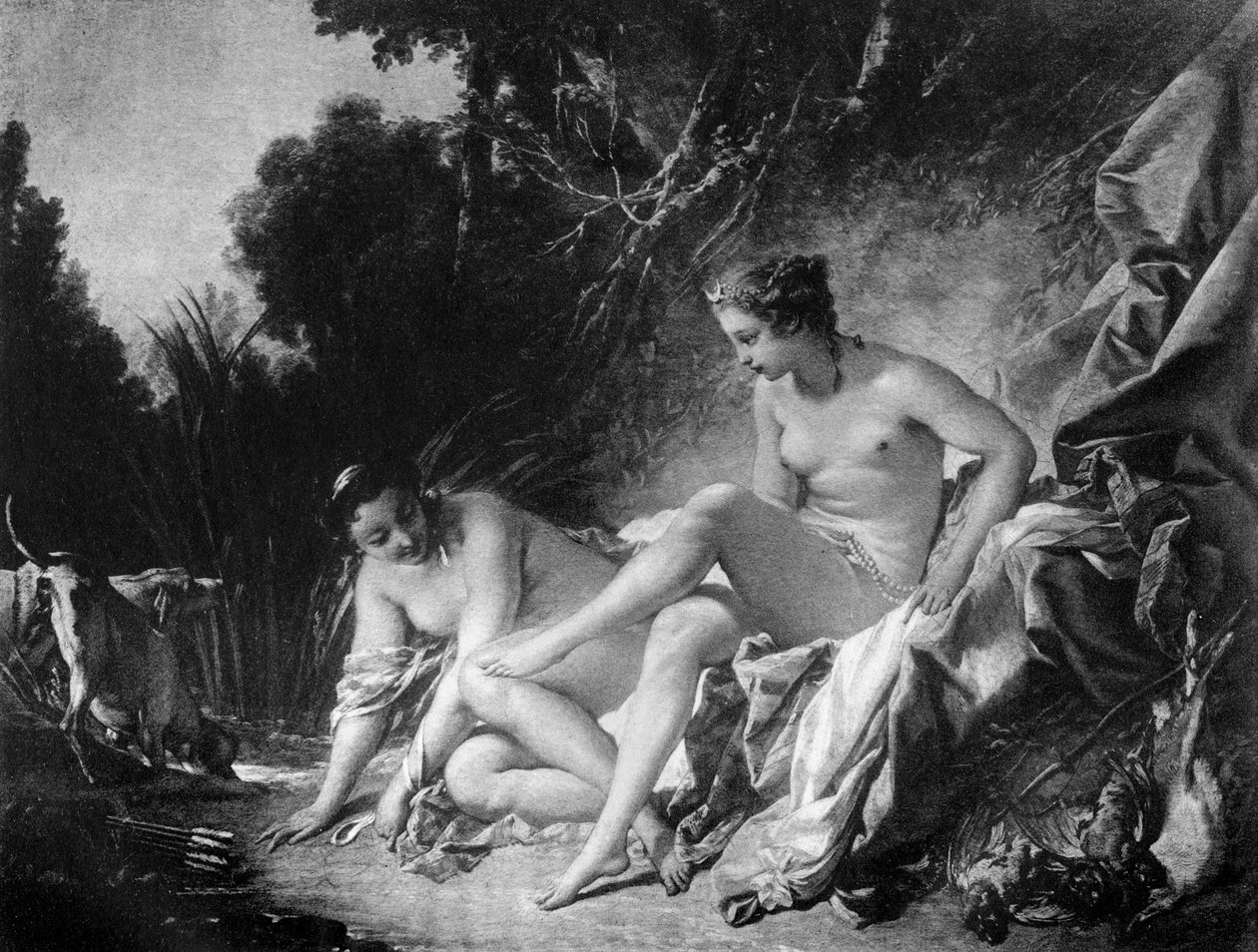 Diana lähtee kylpyltään 1700-luvulla 1905. tekijältä François Boucher
