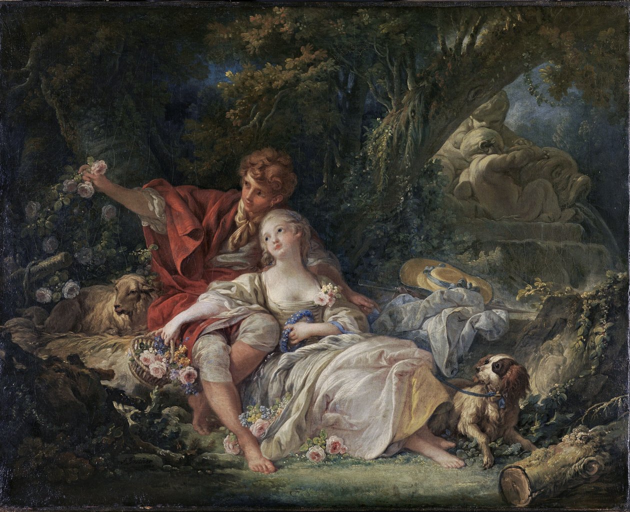 Saksa: Paimen ja paimentolainen pastoraalinen tekijältä François Boucher