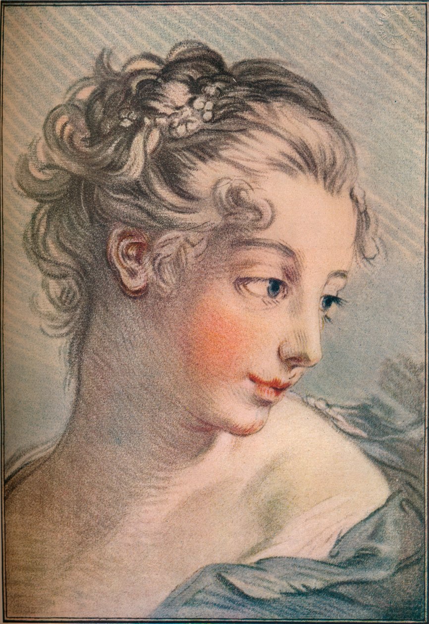 Tytön pää, 1700-luku, 1916 tekijältä François Boucher