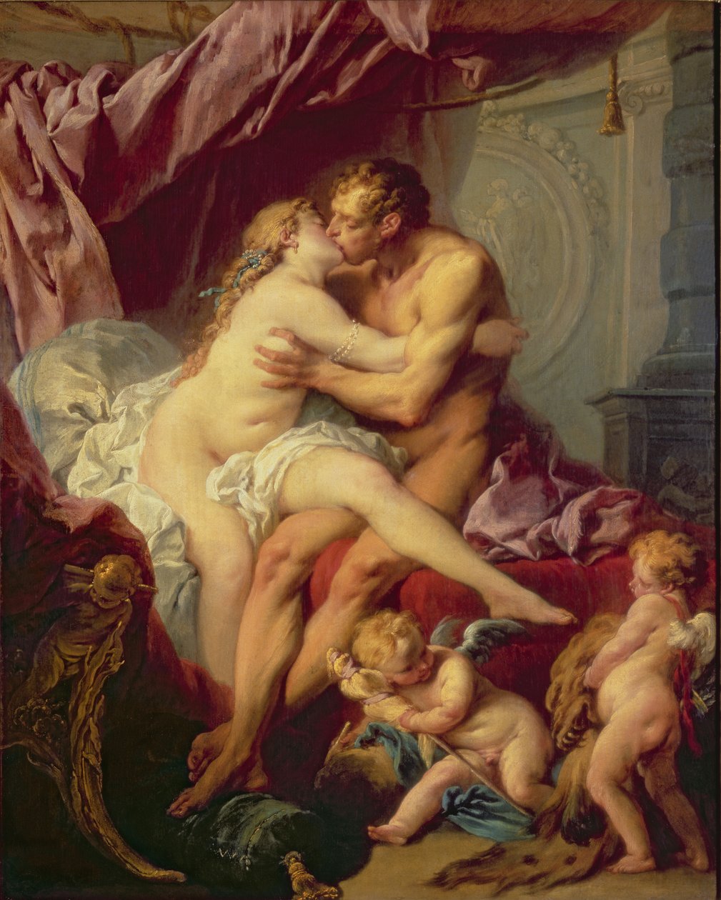 Hercules ja Omphale tekijältä François Boucher