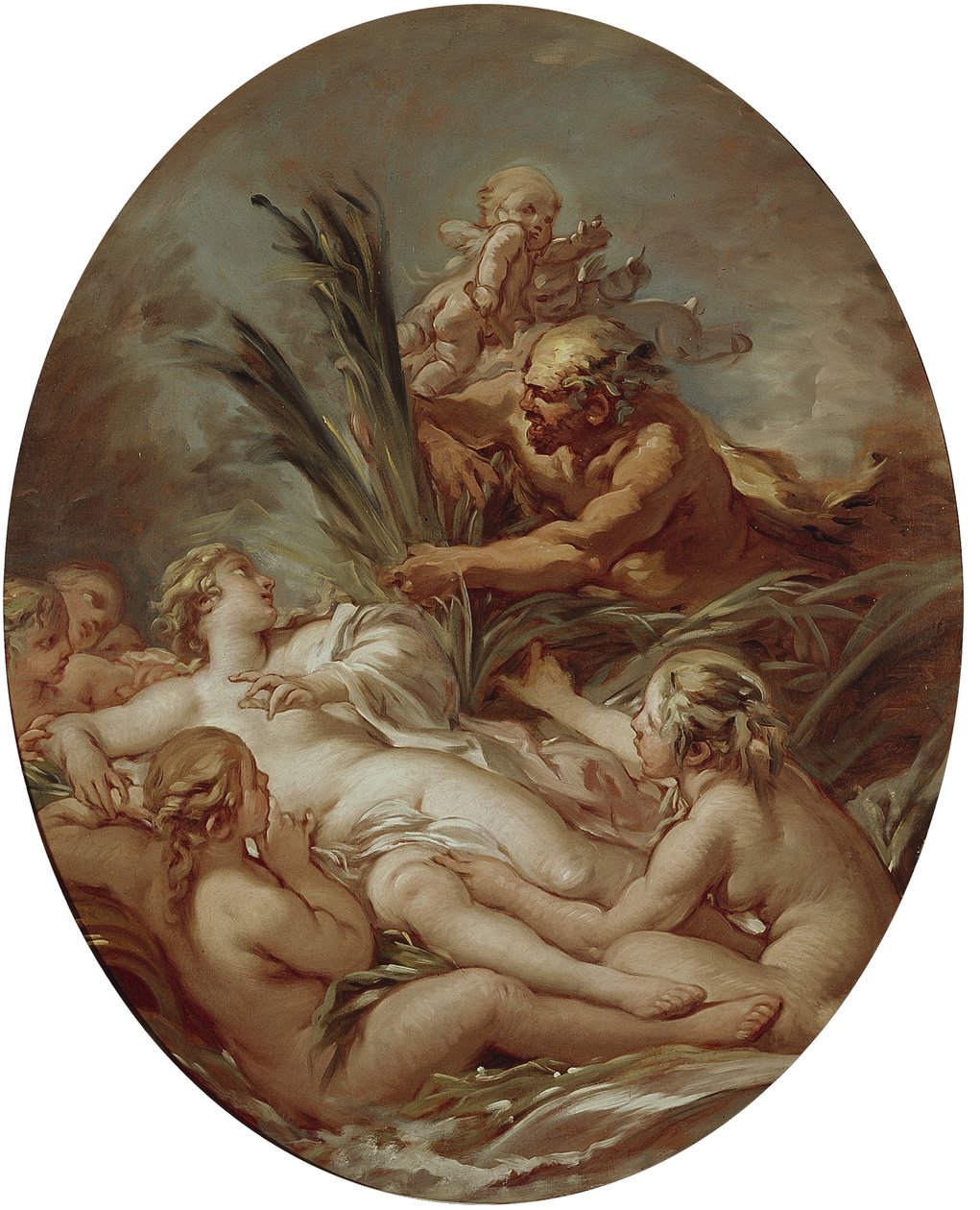 Pan ja Nymfi Syrinx, 1760-1765 tekijältä François Boucher