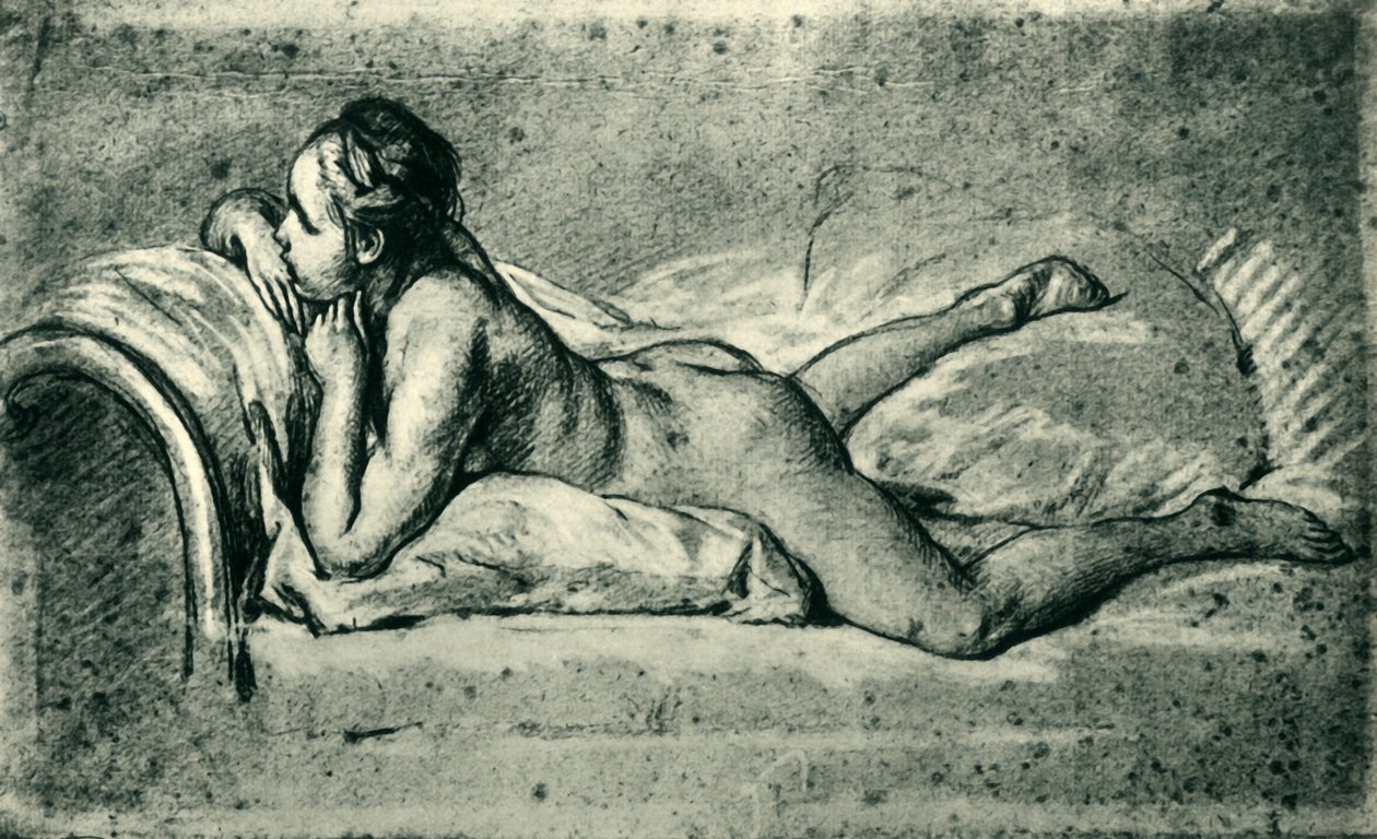 Makaava nainen alaston, 1751, 1943. tekijältä François Boucher