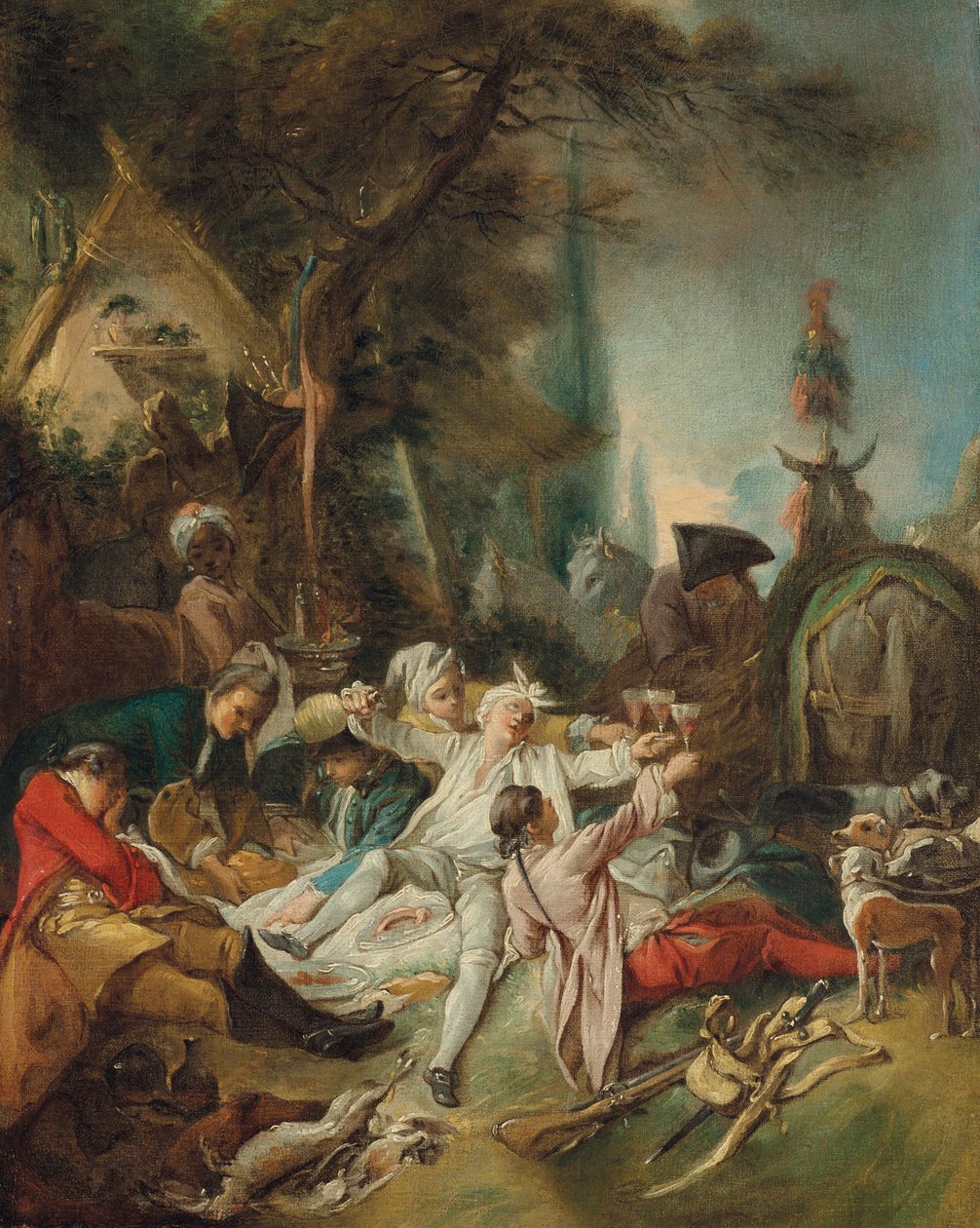 Lepää metsästyksessä. tekijältä François Boucher
