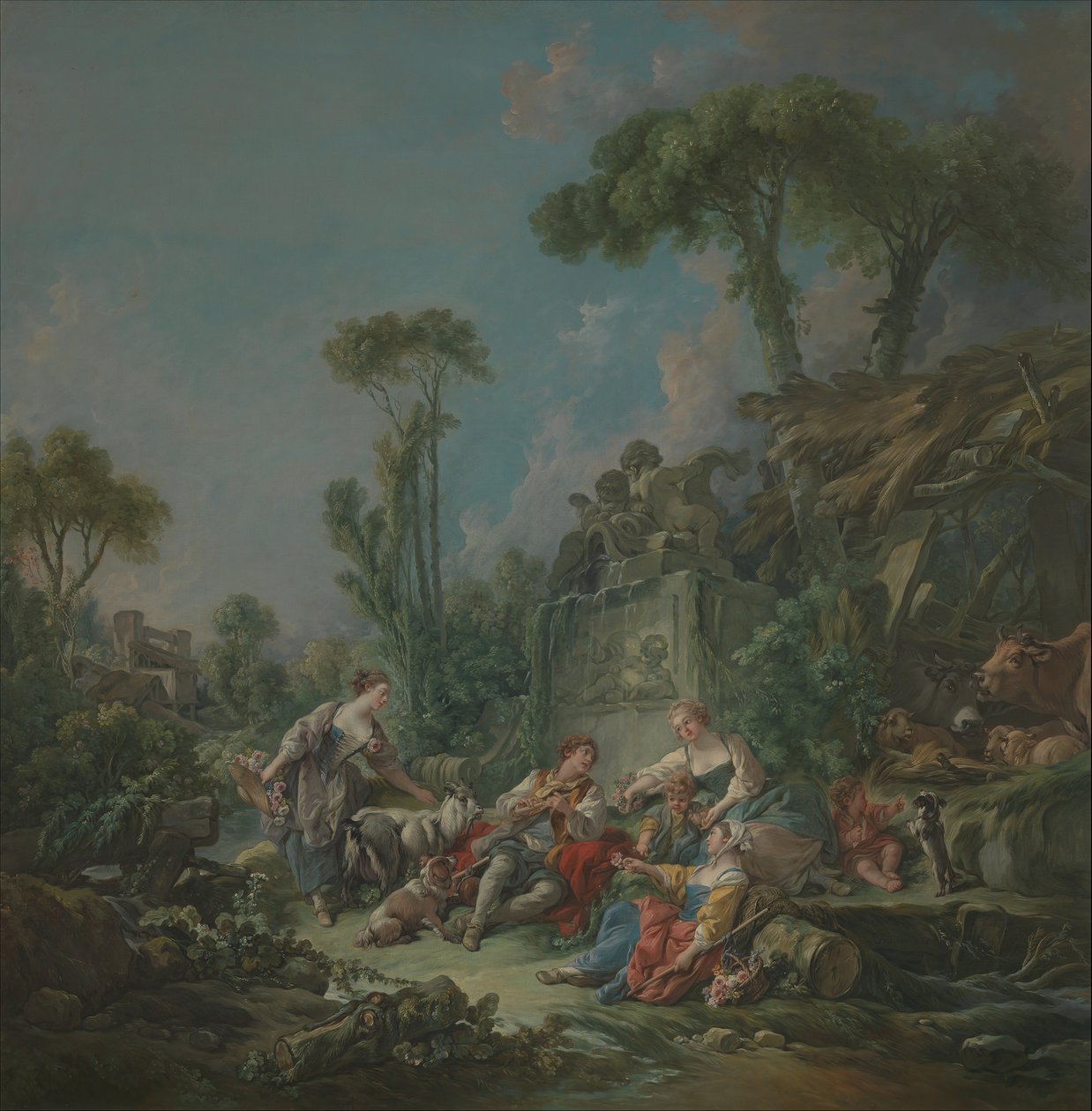 Paimenen idylli, 1768. tekijältä François Boucher