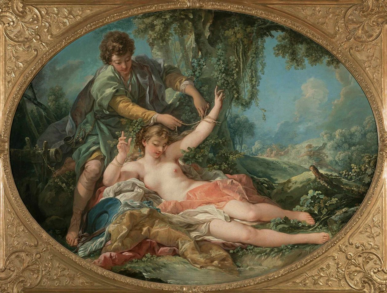 Aminta vapautti Sylvian, 1755. tekijältä François Boucher