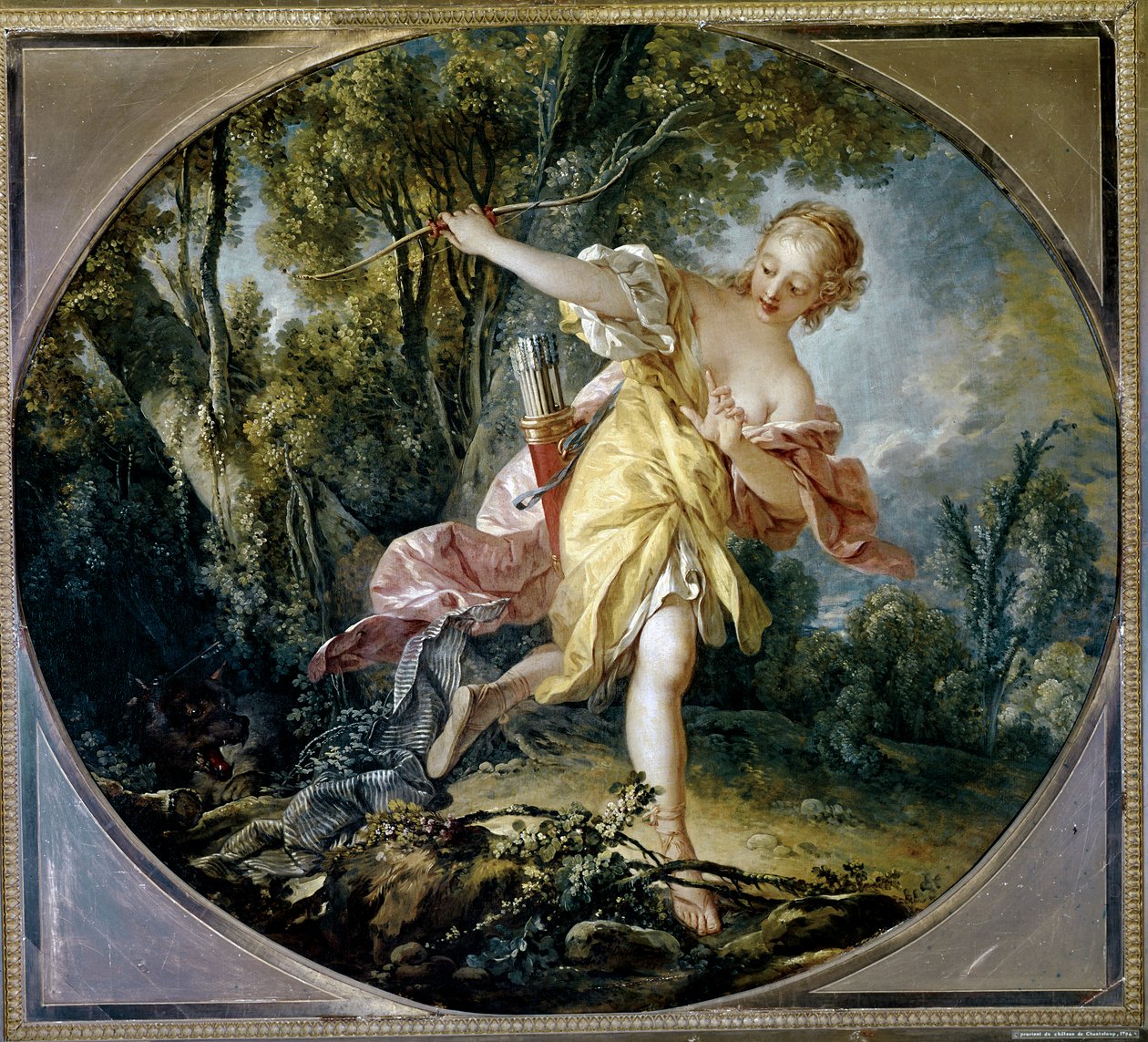Sylvie pakenee loukkaamaansa sutta. tekijältä François Boucher