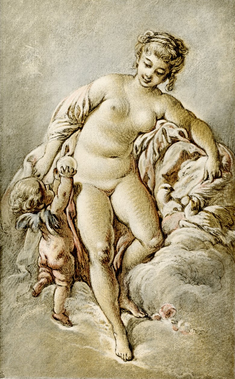 Venus ja kyyhkyset tekijältä François Boucher