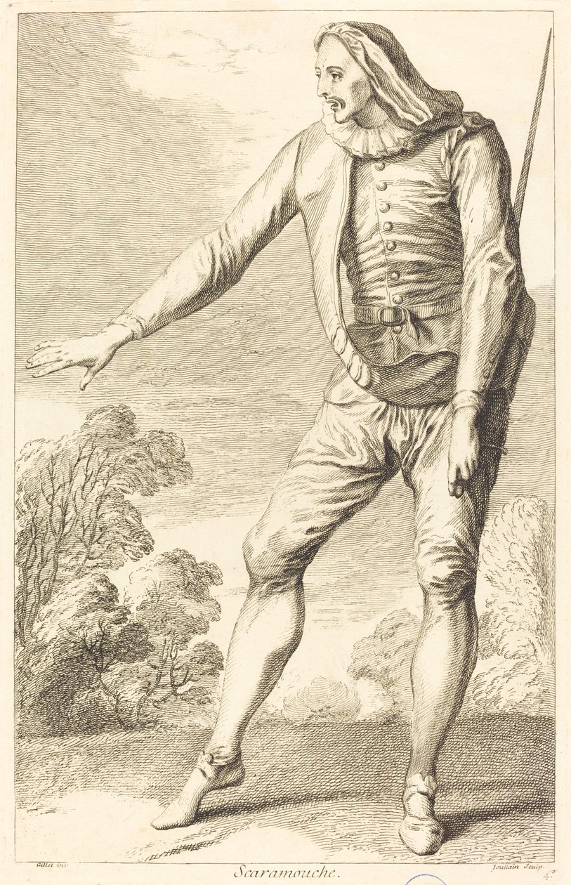 Scaramouche tekijältä François Joullain after Claude Gillot