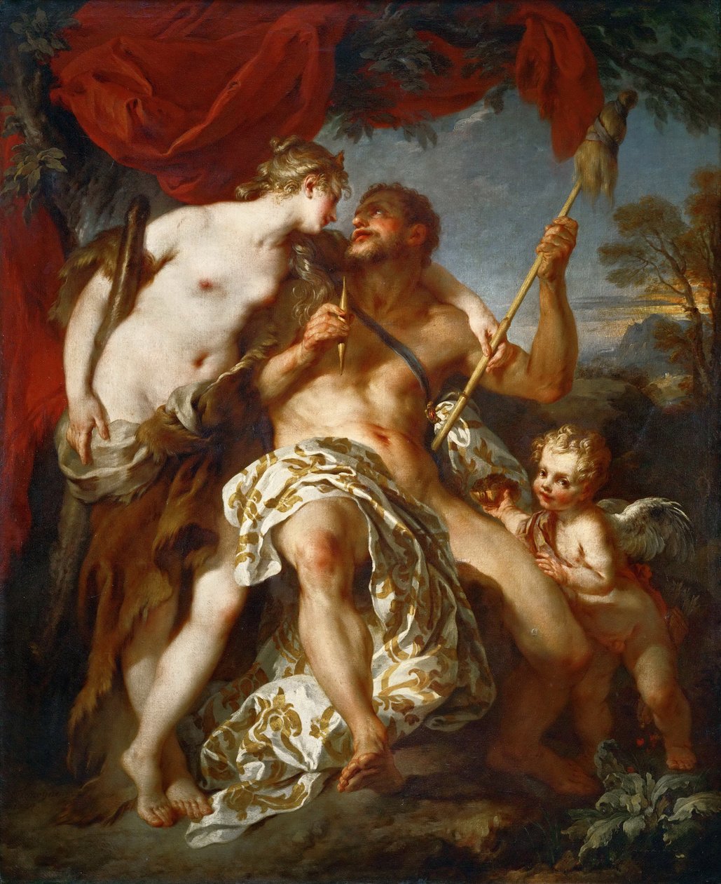 Hercules ja Omphale tekijältä François Le Moyne