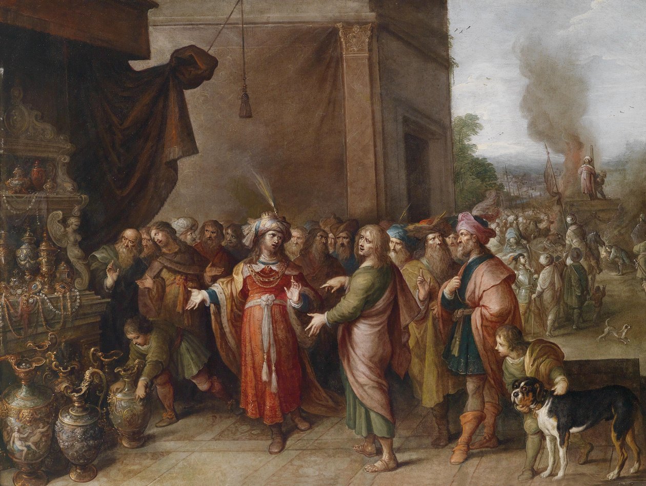 Krösus zeigt Solon seine Schätze tekijältä Frans II Francken the Younger
