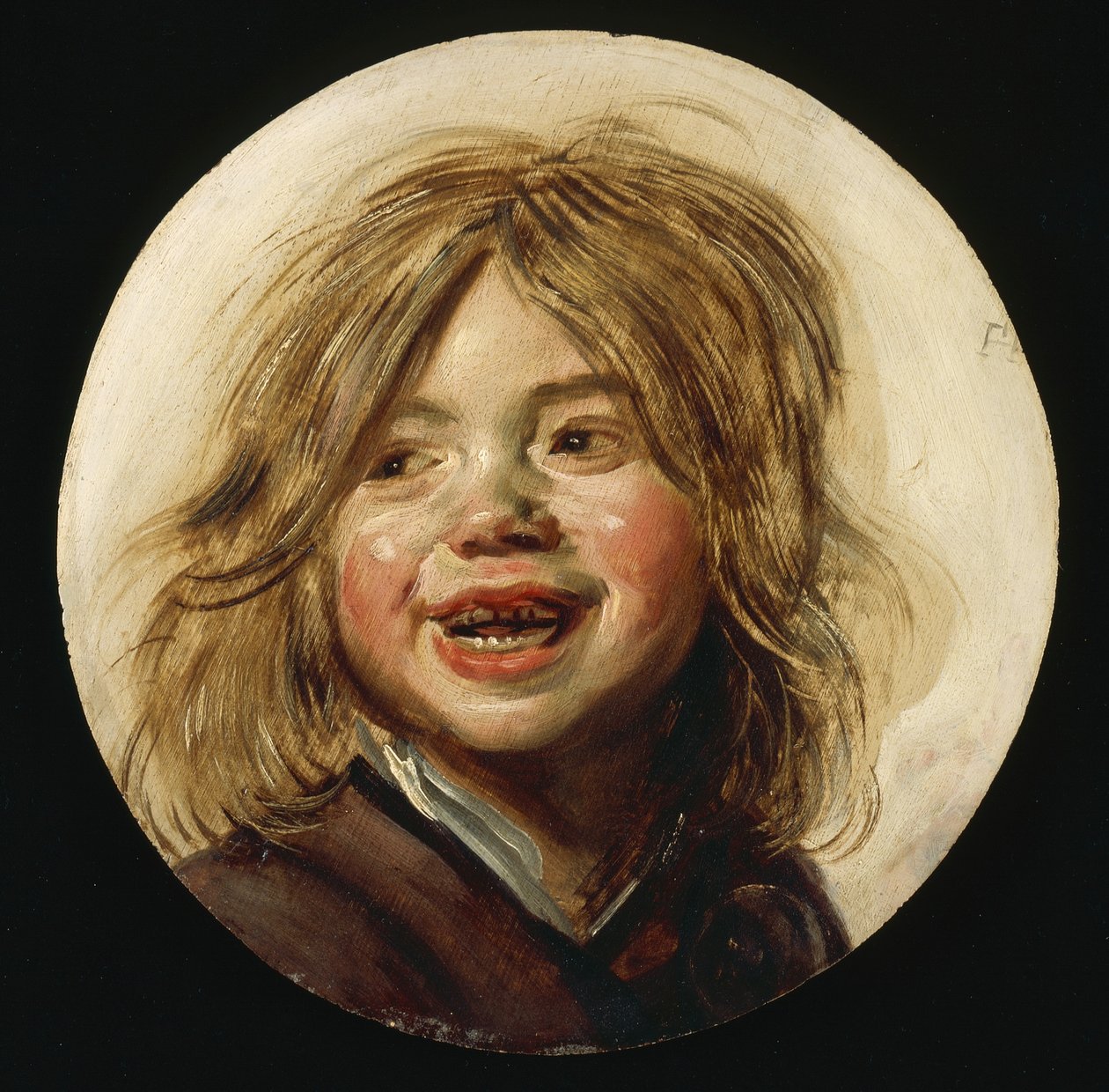 Naurava lapsi, noin 1620-5 (öljy puulle). tekijältä Frans Hals