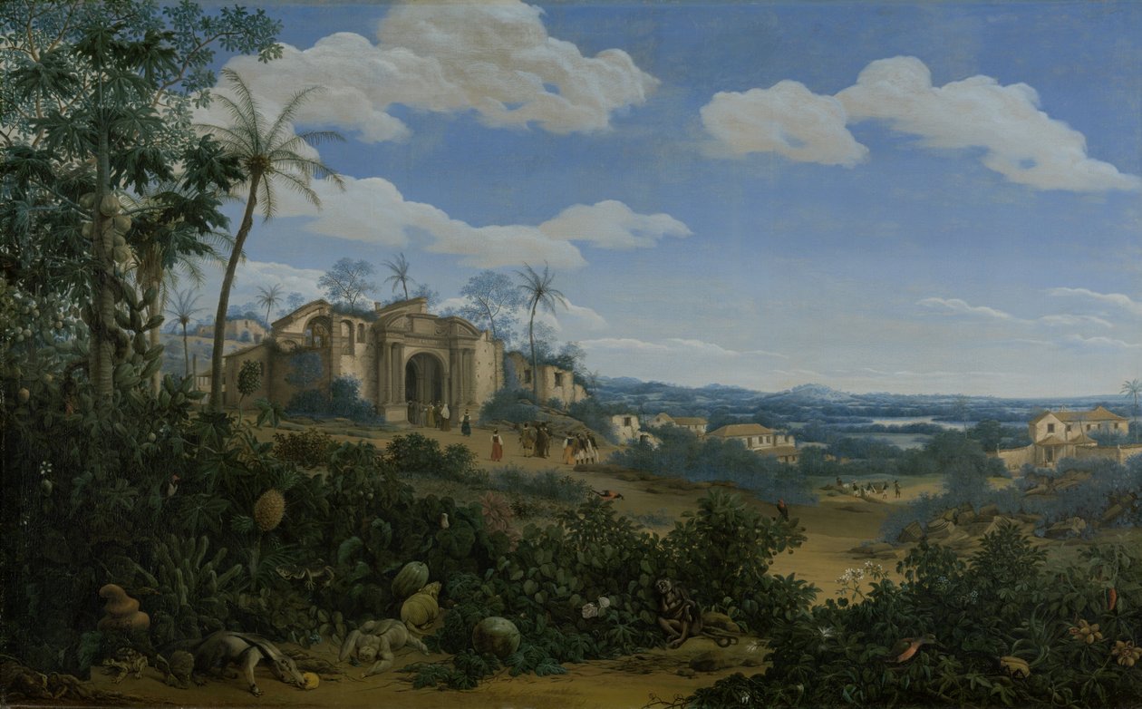 Näkymä Olindasta, Brasiliasta, 1662 tekijältä Frans Post