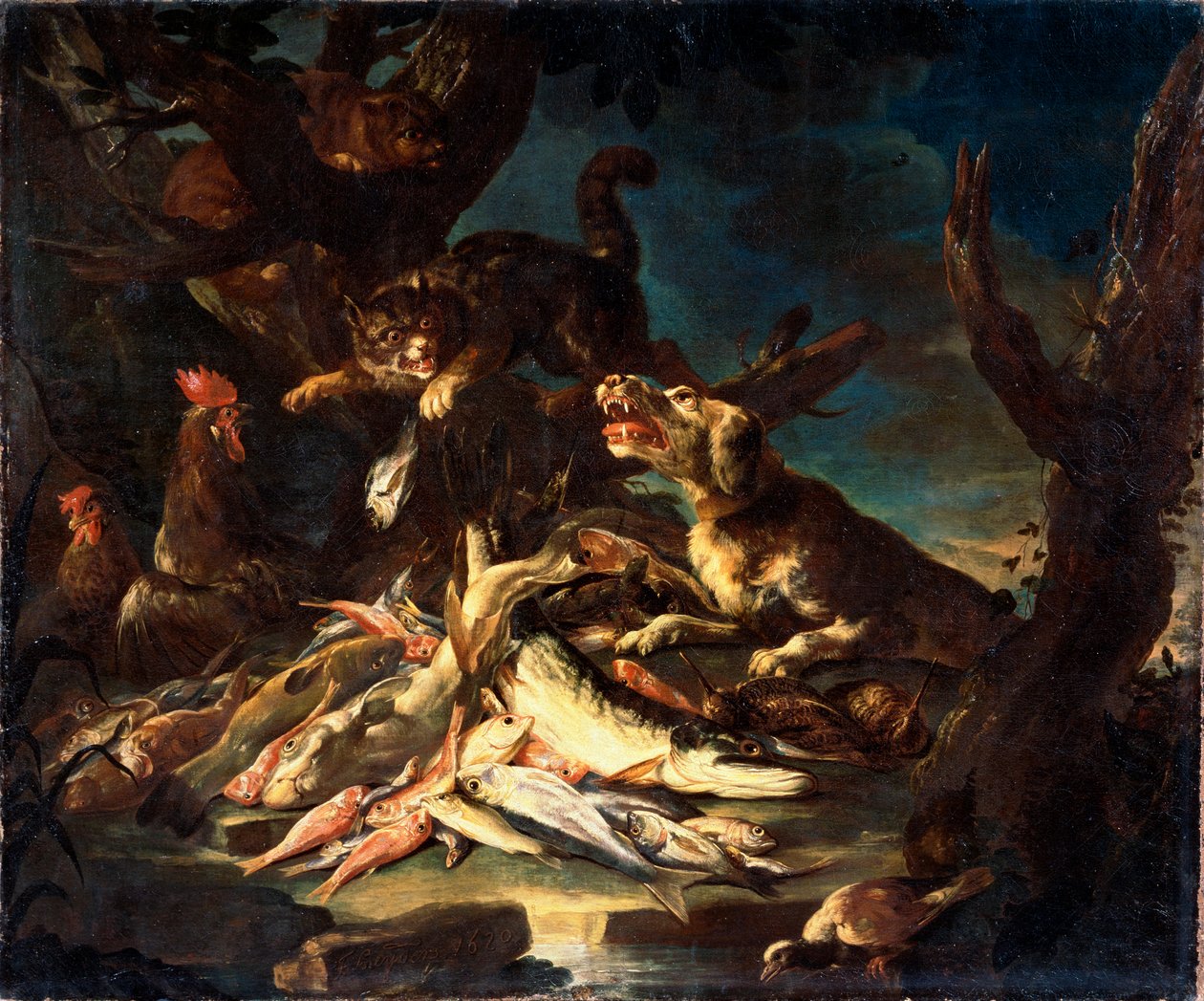 Kala, 1620. tekijältä Frans Snyders or Snijders