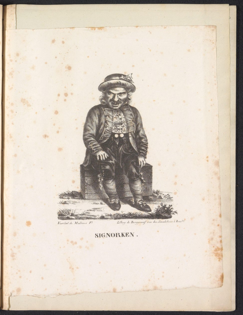 Sinjoorke, 1825 Signorken (otsikko esineessä) tekijältä Frans Vervloet