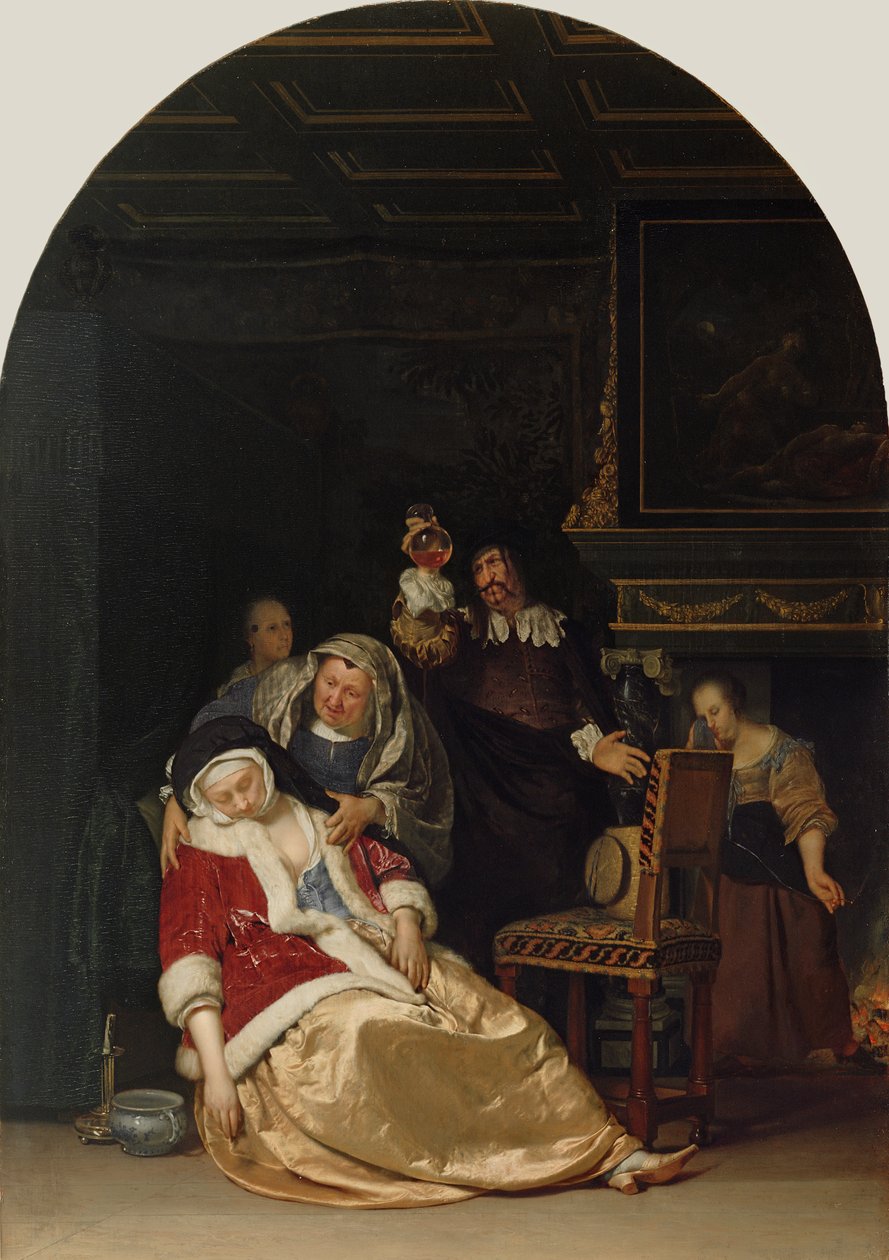 Lääkärien vierailu, 1667 tekijältä Frans van Mieris
