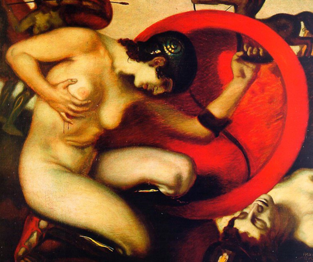 Haavoittunut Amazon tekijältä Franz von Stuck