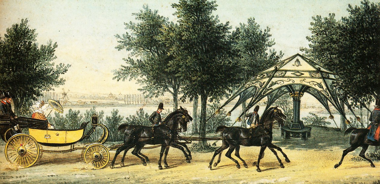 das Zelt im Park Klein-Glienicke, um 1840, Franz Krüger tekijältä Franz Krüger